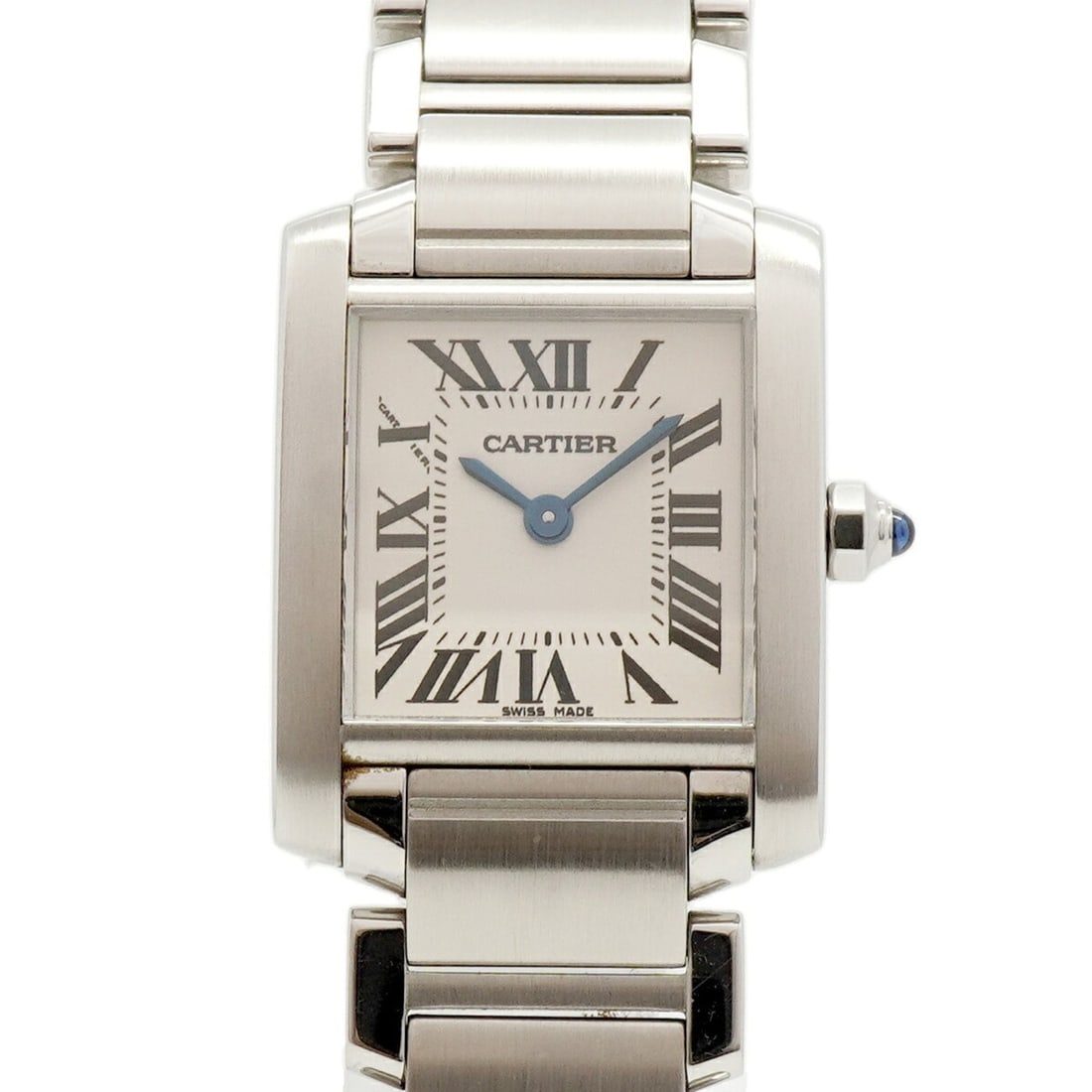 Cartier Tank Française SM W51008Q3 Ivory Dial Women's Watch: --- Catalog ---Category: SizeWrist Size: 14.5cm / 5.7''Case Diameter: 20.3mm / 0.8''Category: DesignType: WristwatchGender: WomenColor (Dial): IvoryMaterial (Band): Stainless steelCategory: