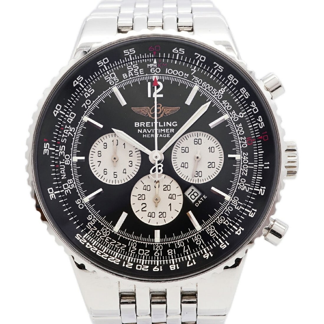 Breitling Navitimer Heritage A35350 Black Dial Men's Watch (1 of 15)