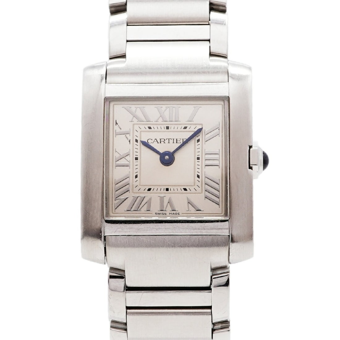 Cartier Tank Française SM WSTA0065 Silver Dial Women's Watch: --- Catalog ---Category: SizeWrist Size: 16cm / 6.29''Case Diameter: 21.1mm / 0.83''Category: DesignType: WristwatchGender: WomenColor (Dial): SilverMaterial (Band): Stainless steelCategory: GeneralMP