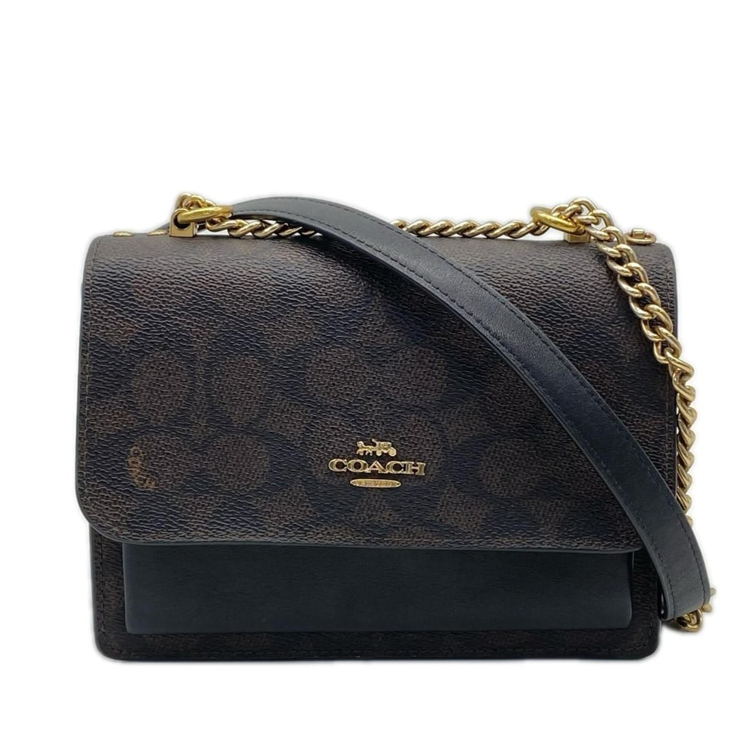 COACH Mini Claire Crossbody Bag, Signature Canvas, IMXAQ CW206, Shoulder Brown Leather, Women's: --- Catalog ---Category: SizeSize (HxWxD): 13.5cm x 18cm x 5cm / 5.31'' x 7.08'' x 1.96''Category: DesignType: Crossbody bag, Shoulder bagColor: BrownGender: WomenMaterial: Coated canvas , Leather Cat