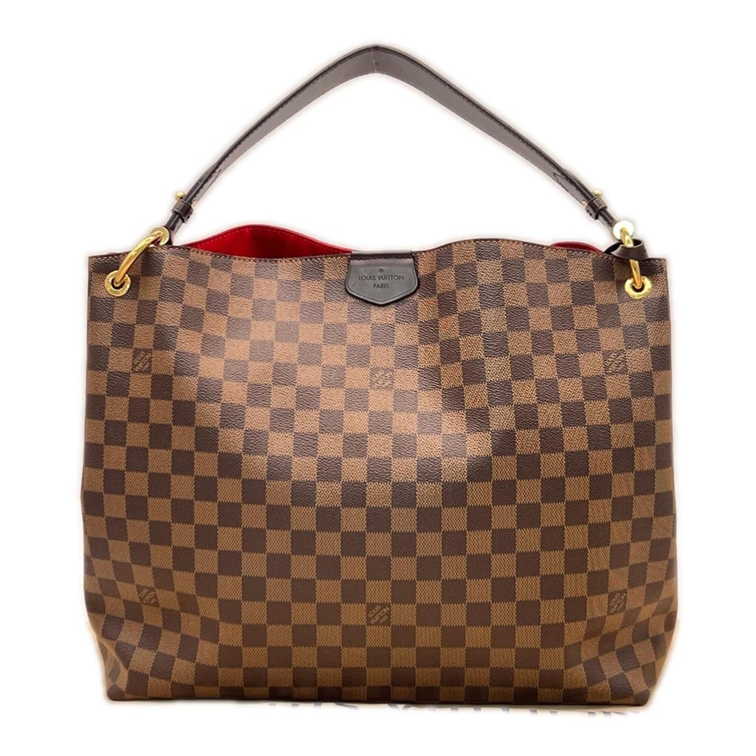 LOUIS VUITTON Damier Graceful MM N44045 Handbag Brown Beige Leather Women's (1 of 17)