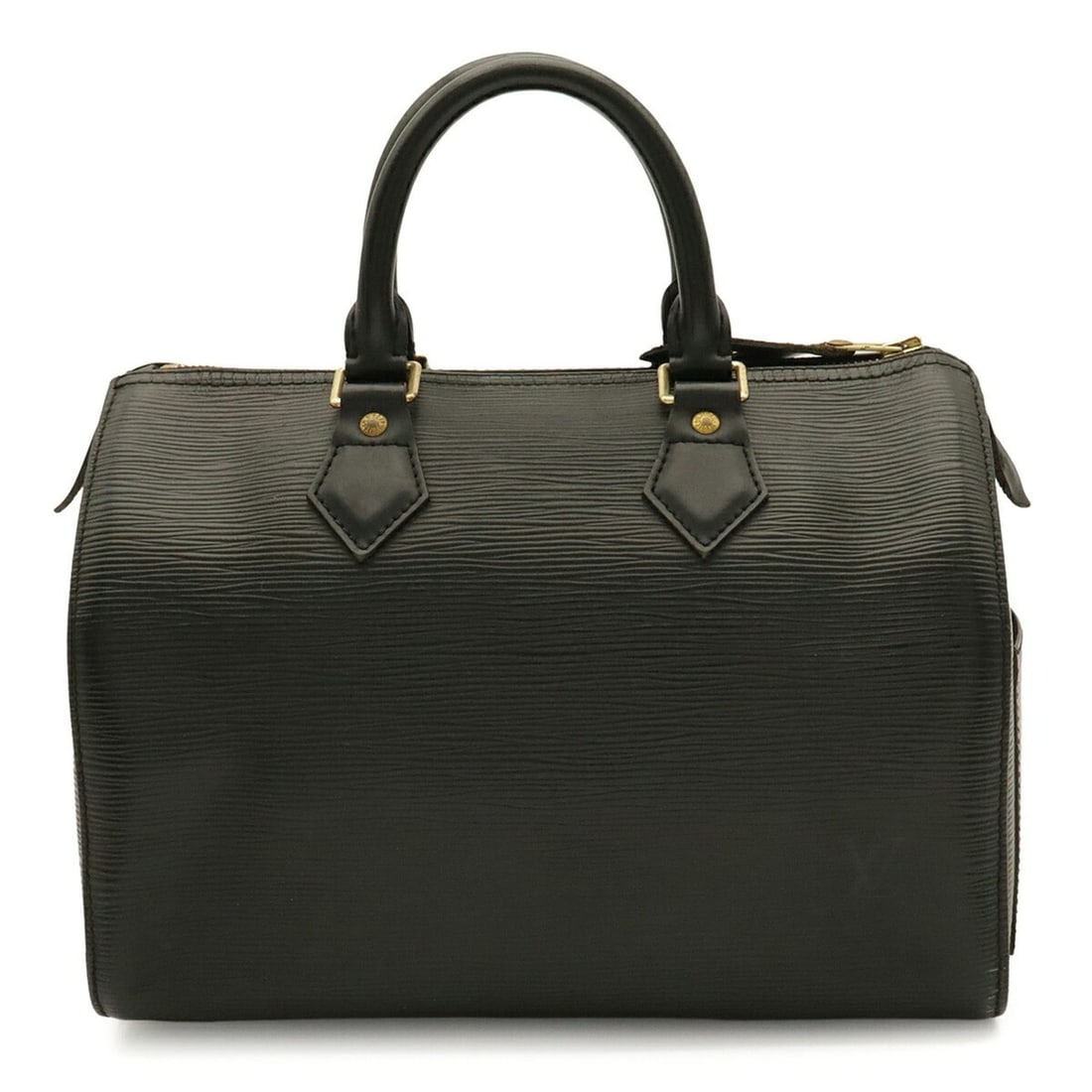 LOUIS VUITTON Epi Speedy 25 Handbag, Soft Leather, Noir Black, M59232: --- Catalog ---Category: SizeSize (HxWxD): 19cm x 27.5cm x 15.5cm / 7.48'' x 10.82'' x 6.1''Category: DesignType: Boston bag, HandbagColor: NoirGender: Women,MenMaterial: Epi leather Category: General