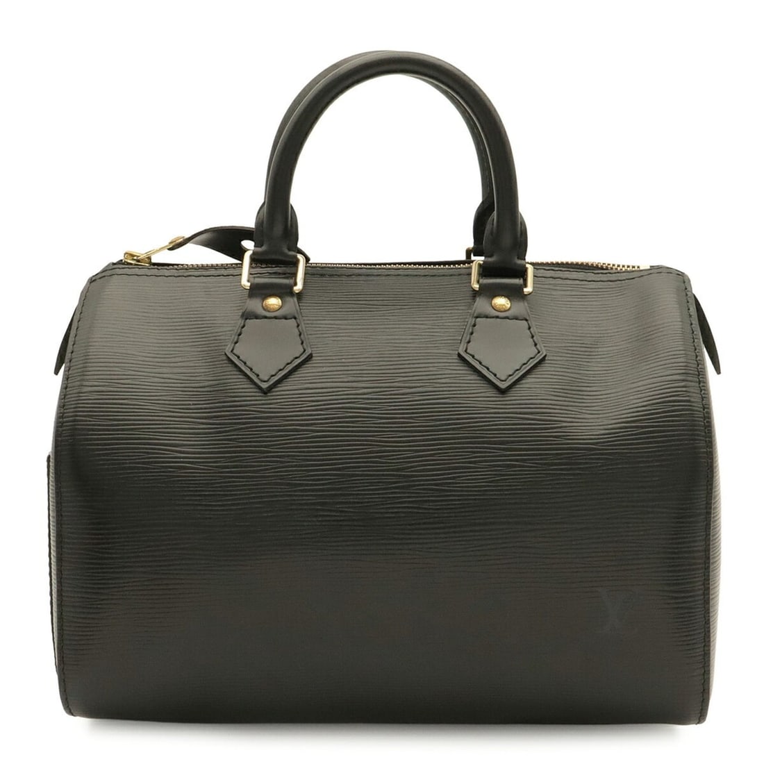 LOUIS VUITTON Epi Speedy 25 Handbag, Noir (Black), M59032: --- Catalog ---Category: SizeSize (HxWxD): 19cm x 27.5cm x 16cm / 7.48'' x 10.82'' x 6.29''Category: DesignType: Boston bag, HandbagColor: NoirGender: Women,MenMaterial: Epi leather Category: GeneralB