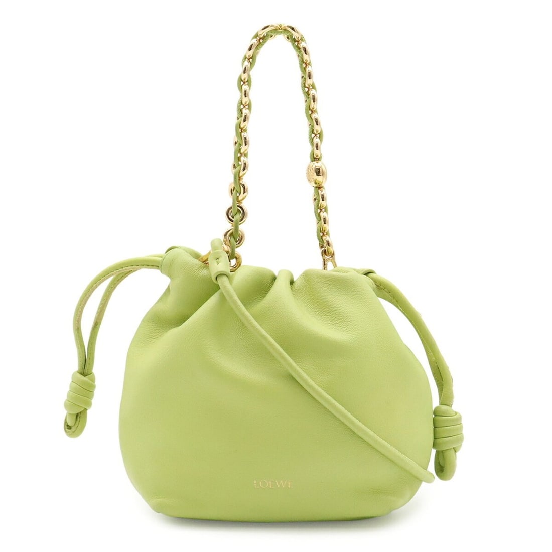 LOEWE Flamenco Purse Mini Shoulder Bag Clutch Handbag Pouch Melona Palamskin Anise Light Green: --- Catalog ---Category: SizeSize (HxWxD): 17cm x 13.5cm x 5.5cm / 6.69'' x 5.31'' x 2.16''Category: DesignType: Clutch bag, Pouch, Shoulder bagColor: Light greenGender: WomenMaterial: Leather Categor