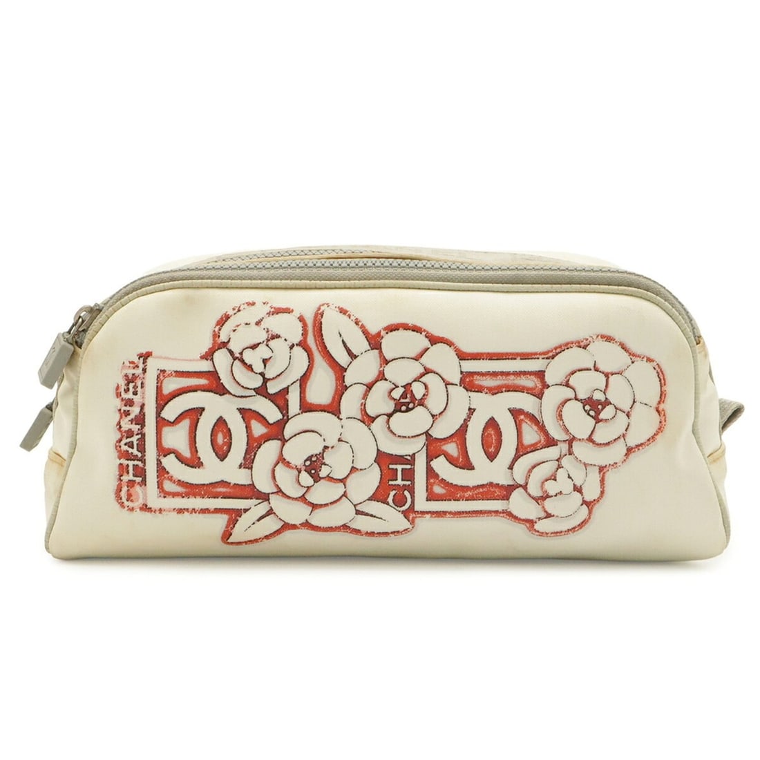 CHANEL Sport Line Camellia Handbag Pouch Multi-Pouch Rose Nylon White Black Red: --- Catalog ---Category: SizeSize (HxWxD): 12cm x 28cm x 11cm / 4.72'' x 11.02'' x 4.33''Category: DesignType: PouchColor: Black, Red color, WhiteGender: WomenMaterial: Nylon Category: GeneralBrand: C