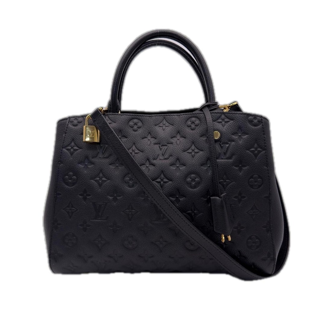 LOUIS VUITTON Monogram Empreinte Montaigne MM Noir M41048 Handbag Shoulder Bag Black Calf Leather: --- Catalog ---Category: SizeSize (HxWxD): 24cm x 29cm x 10.5cm / 9.44'' x 11.41'' x 4.13''Category: DesignType: Handbag, Shoulder bagColor: BlackGender: WomenMaterial: Leather Leather/Fur Type: Calf 
