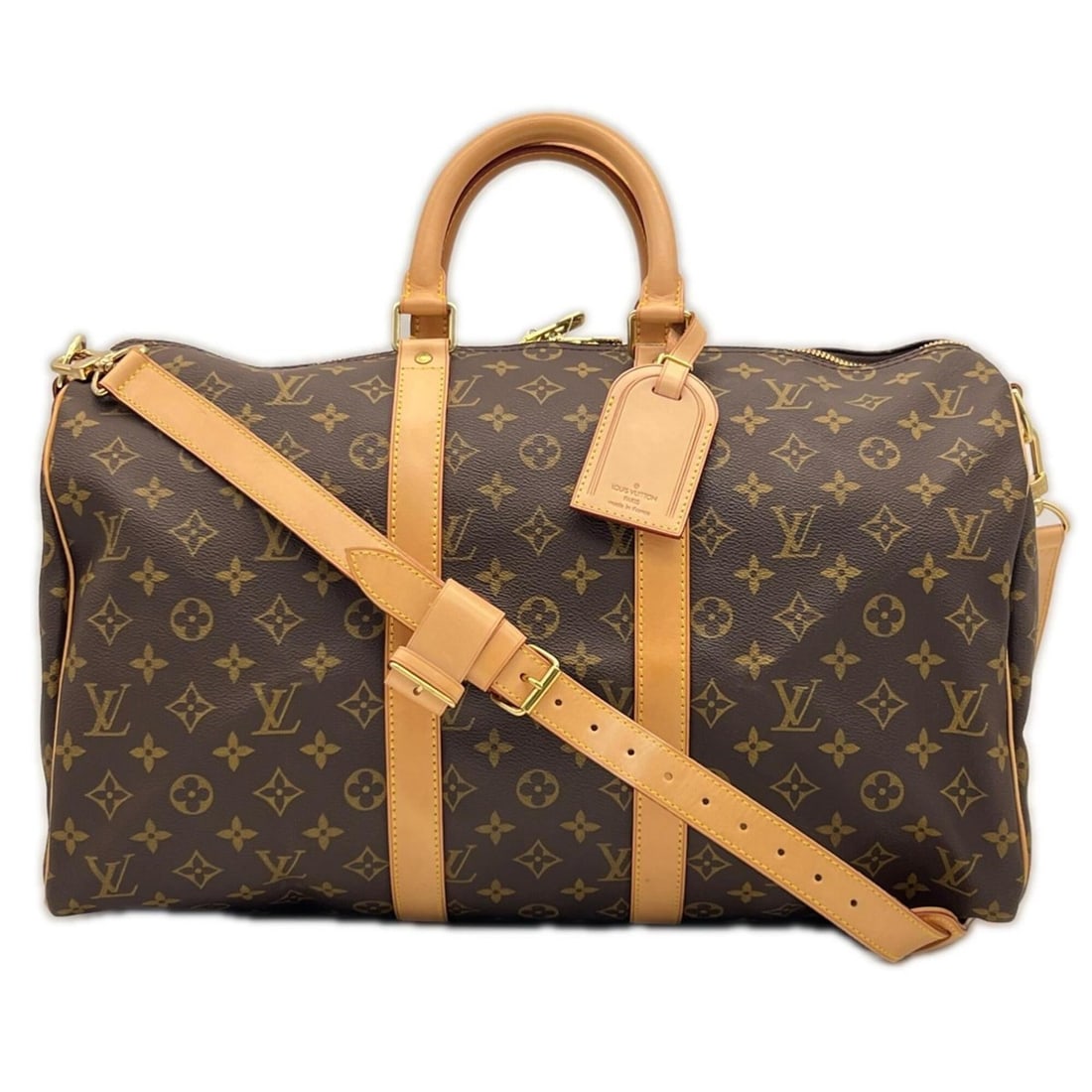 LOUIS VUITTON Monogram Keepall Bandoulière 45 M41418 Boston Bag Brown Beige Women's (1 of 18)