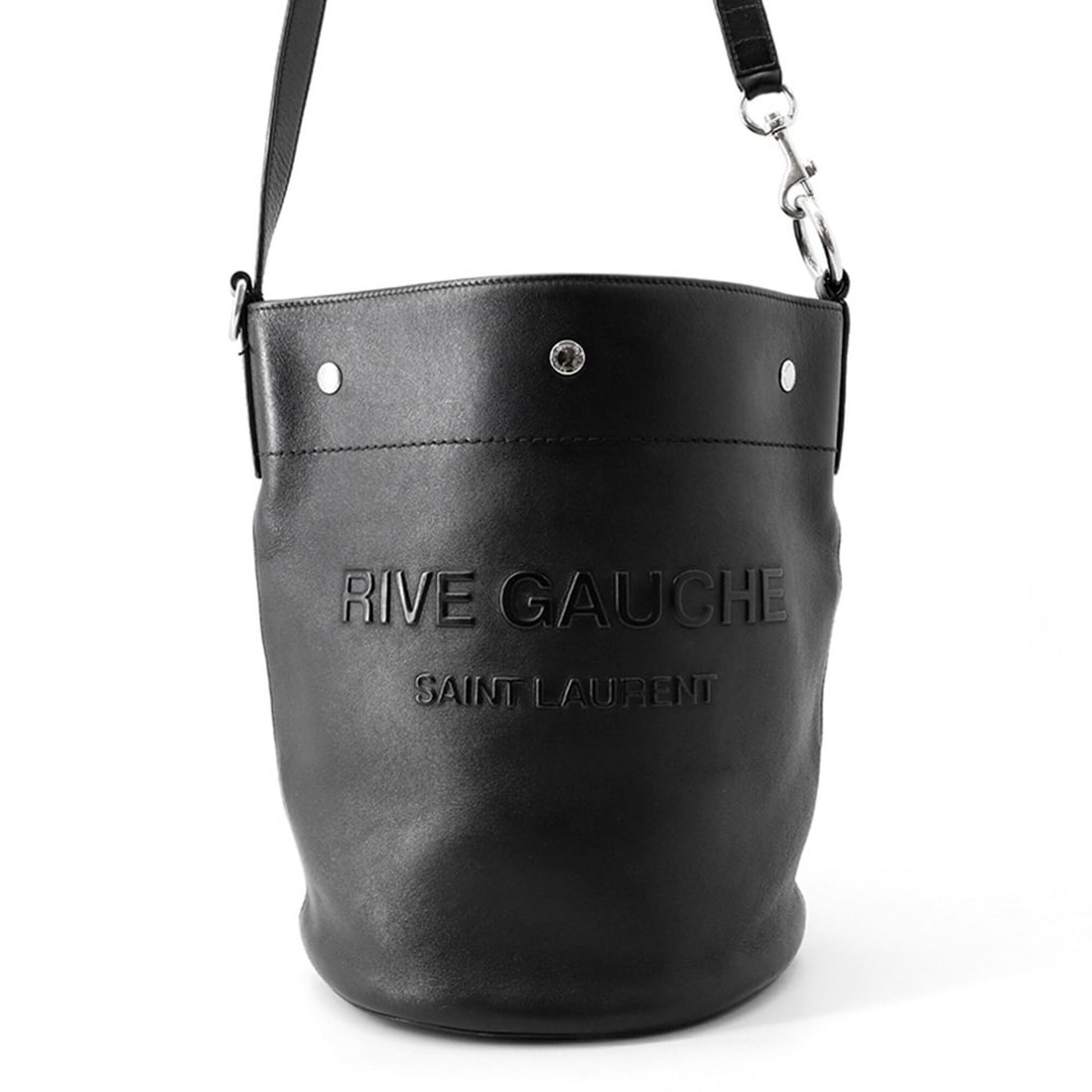Yves Saint Laurent Saint Laurent Paris Shoulder Bag, Rive Gauche Bucket Bag 683559, SAINT LAURENT: --- Catalog ---Category: SizeSize (HxWxD): 28cm x 20cm x 20cm / 11.02'' x 7.87'' x 7.87''Category: DesignType: Handbag, Shoulder bagColor: BlackGender: Women,MenMaterial: Leather Category: GeneralMPN: