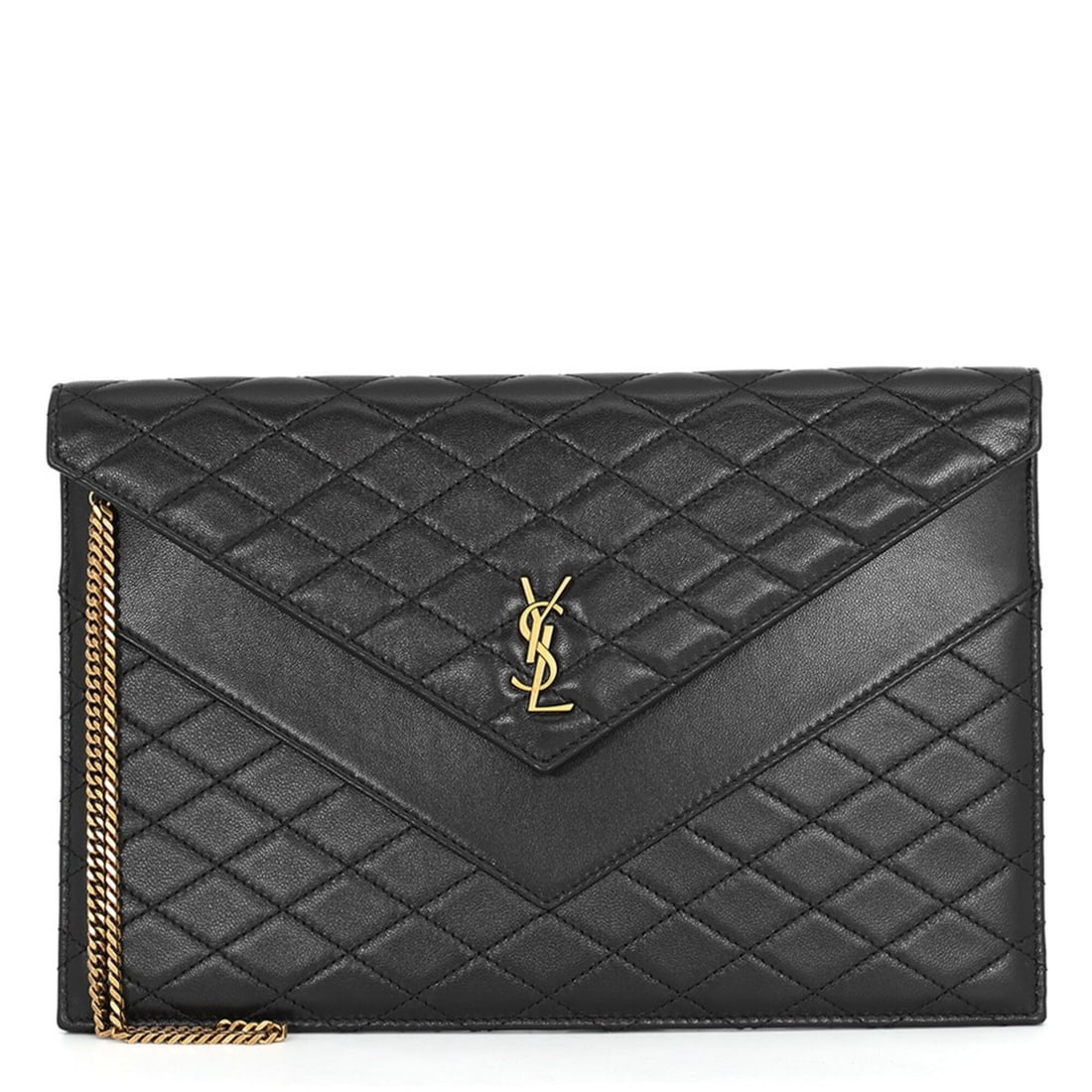 Yves Saint Laurent Saint Laurent Paris Gabby Lambskin Clutch Bag 685596 SAINT LAURENT PARIS Black: --- Catalog ---Category: SizeSize (HxWxD): 17.5cm x 26.5cm / 6.88'' x 10.43''Category: DesignType: Clutch bag, HandbagColor: BlackGender: WomenMaterial: Leather Category: GeneralMPN: 6855961EL071000Br