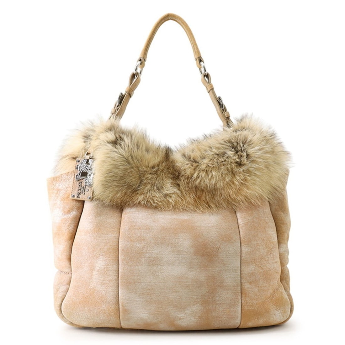Prada Tote Bag, Fur Tote, Leather BR3800, PRADA, Handbag, Women's PRADA: --- Catalog ---Category: SizeSize (HxWxD): 35cm x 37cm x 13cm / 13.77'' x 14.56'' x 5.11''Category: DesignType: Handbag, Pouch, Tote bagColor: BeigeGender: WomenMaterial: Fur Category: GeneralMPN: BR3