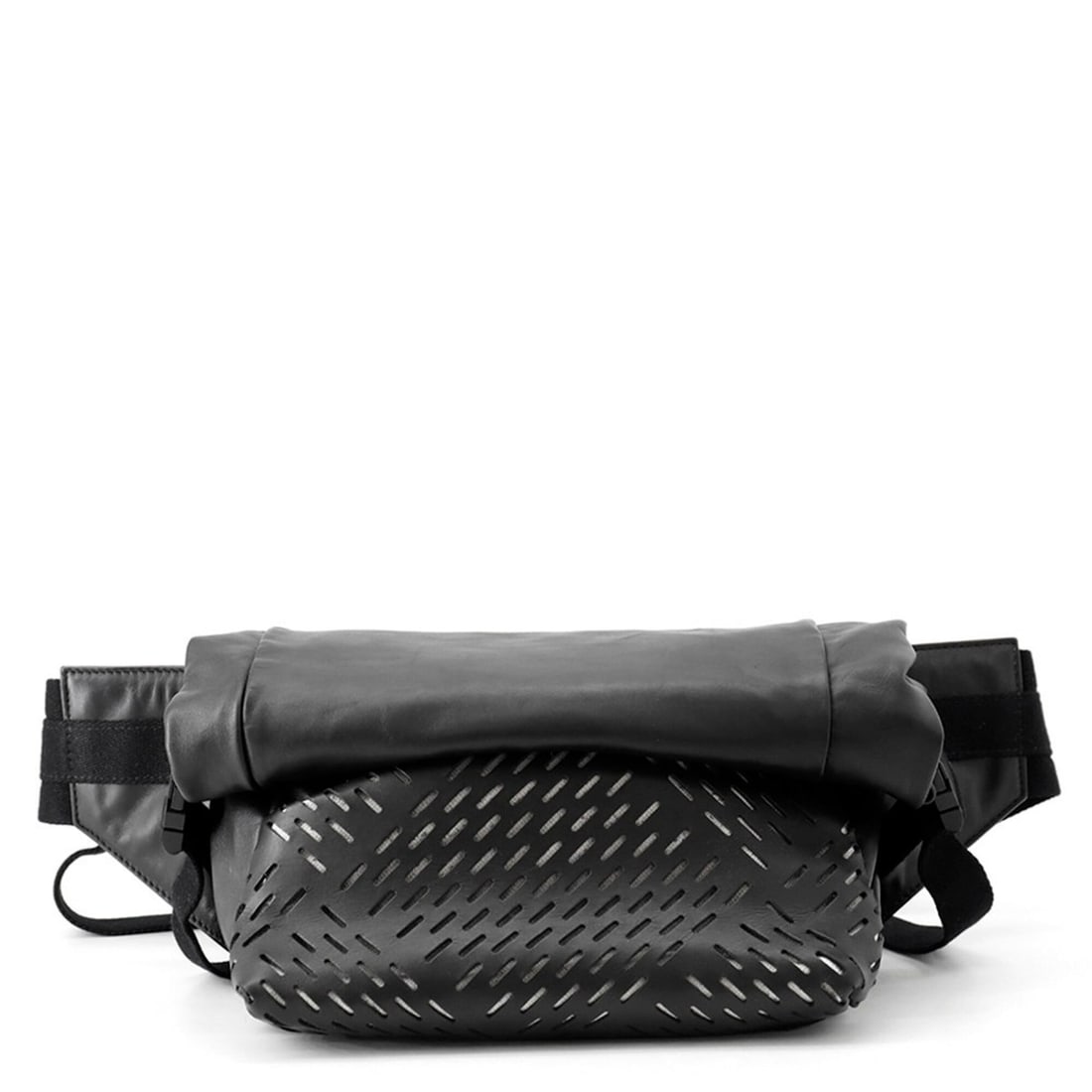 Bottega Veneta body bag, perforated crossbody leather, 578540, BOTTEGA VENETA handbag, black, men's,: --- Catalog ---Category: SizeSize (HxWxD): 15cm x 21cm x 10cm / 5.9'' x 8.26'' x 3.93''Category: DesignType: Handbag, Sling bagColor: BlackGender: MenMaterial: Leather , Canvas Category: GeneralMPN: 5