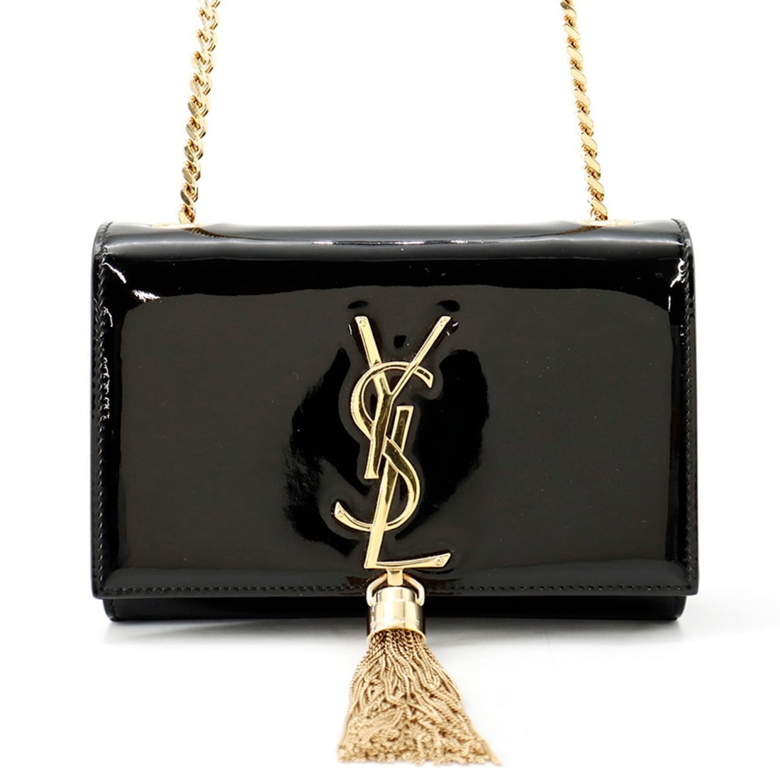 Yves Saint Laurent Saint Laurent Paris Chain Shoulder Bag Kate Monogram Patent 354120 SAINT LAURENT: --- Catalog ---Category: SizeSize (HxWxD): 11.5cm x 17cm x 4.5cm / 4.52'' x 6.69'' x 1.77''Category: DesignType: Handbag, Shoulder bagColor: BlackGender: WomenMaterial: Patent leather Category: Genera