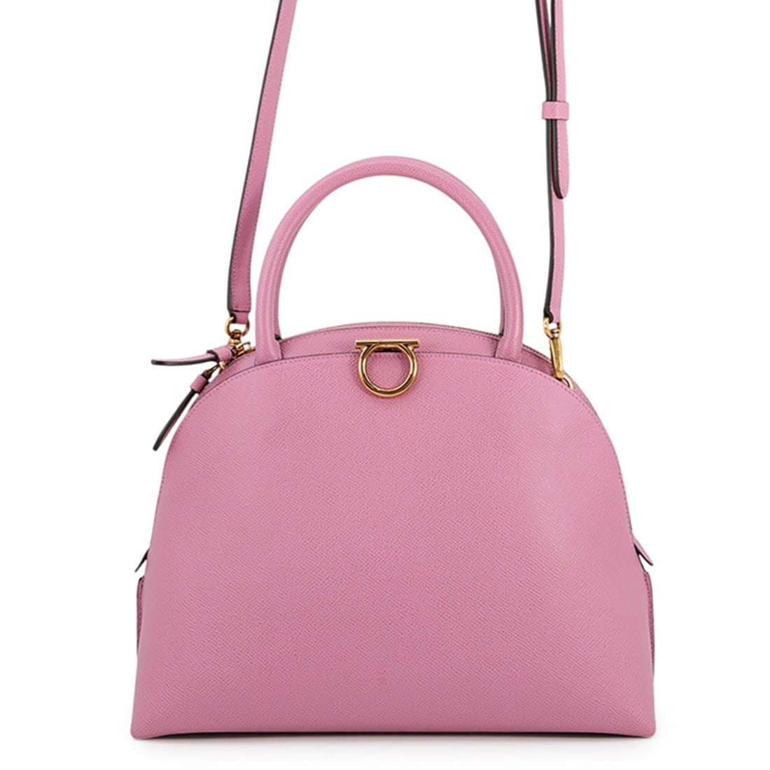 Salvatore Ferragamo Gancini Handbag 210428 2-way for Women: --- Catalog ---Category: SizeSize (HxWxD): 23cm x 30cm x 12.5cm / 9.05'' x 11.81'' x 4.92''Category: DesignType: HandbagColor: Pink, YellowGender: WomenMaterial: Leather Category: GeneralMPN: 210428Br