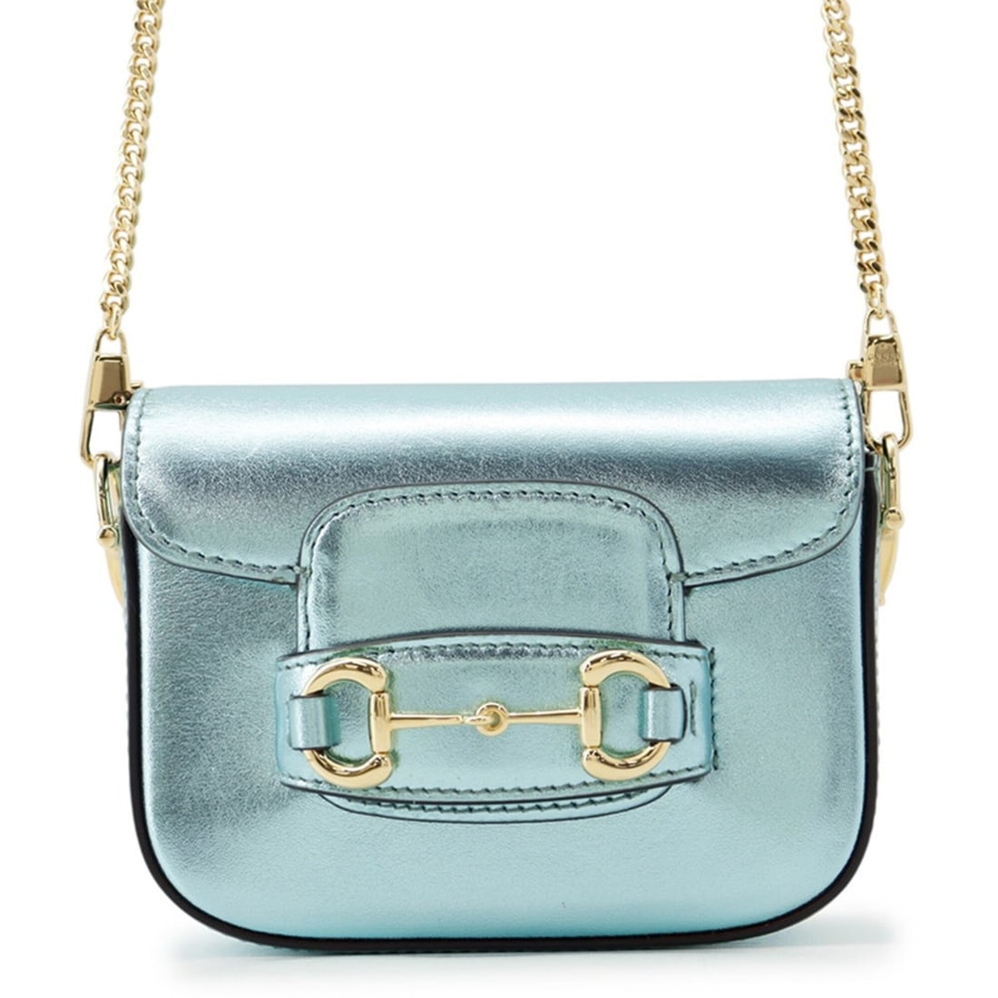 Gucci Chain Shoulder Bag Horsebit 1955 Nano Leather 760253 GUCCI Handbag Women's: --- Catalog ---Category: SizeSize (HxWxD): 9cm x 12cm x 4.5cm / 3.54'' x 4.72'' x 1.77''Category: DesignType: Handbag, Shoulder bagColor: Light blueGender: WomenMaterial: Leather Category: GeneralMPN: