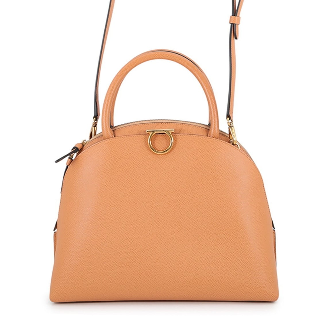 Salvatore Ferragamo Gancini Handbag 210428 2-way for Women: --- Catalog ---Category: SizeSize (HxWxD): 23cm x 30cm x 12.5cm / 9.05'' x 11.81'' x 4.92''Category: DesignType: HandbagColor: OrangeGender: WomenMaterial: Leather Category: GeneralMPN: 210428 741561B