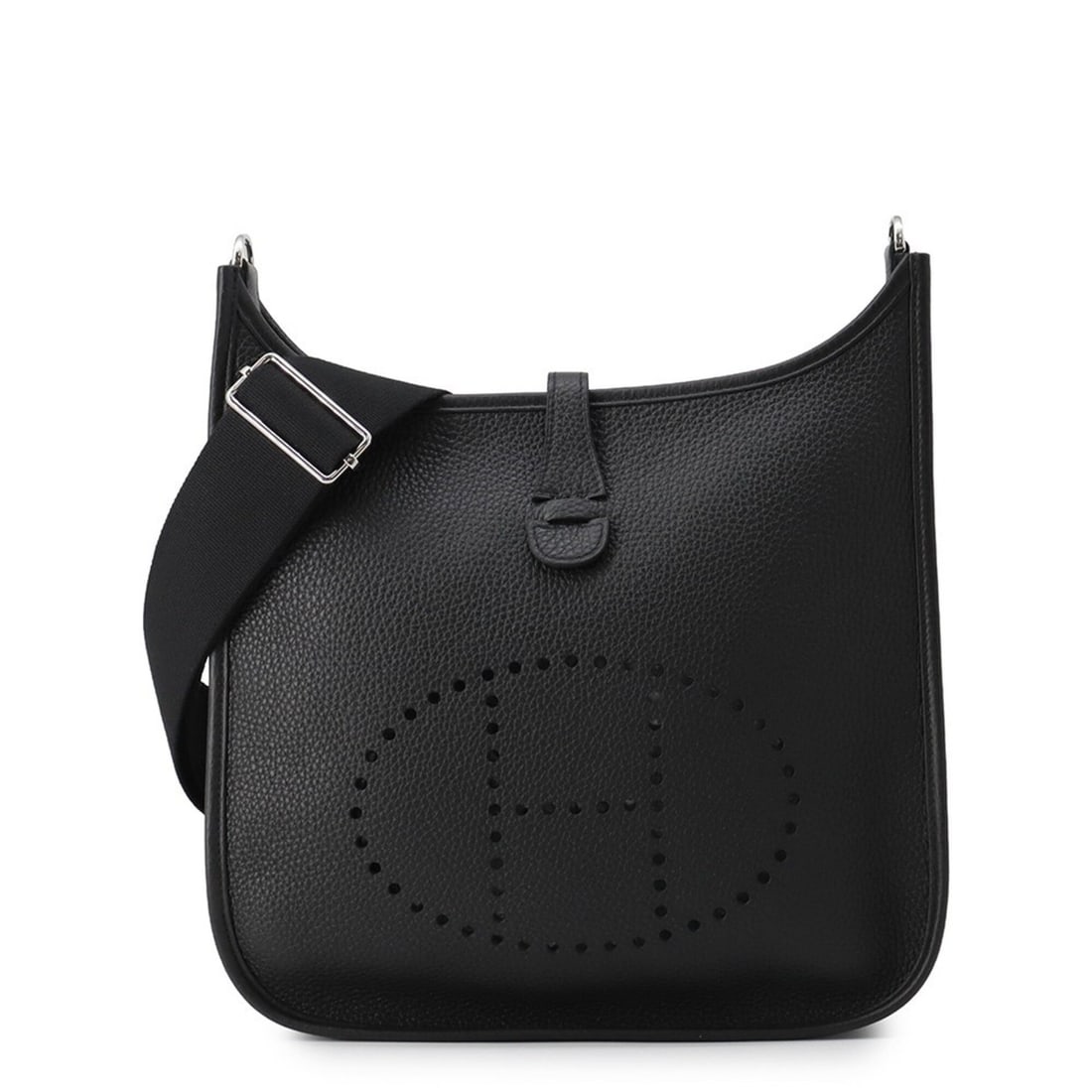 Hermes Evelyne 3 PM Shoulder Bag, Black, Taurillon Clemence Leather, Z Stamp, Evelyne, Handbag,: --- Catalog ---Category: SizeSize (HxWxD): 29cm x 29cm x 8cm / 11.41'' x 11.41'' x 3.14''Category: DesignType: Handbag, Shoulder bagColor: BlackGender: WomenMaterial: Taurillon clemence leather Catego