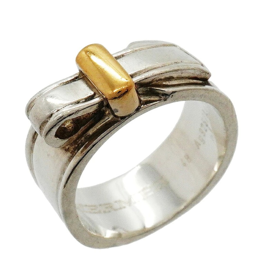 Hermes Artemis Ring, 18K Yellow Gold (KYG), Sterling Silver 925, Size 48, Women's: --- Catalog ---Category: SizeUS Size: 4.5Brand Size: 48Category: DesignType: Band ringGender: WomenMaterial: Silver 925, Yellow gold (18K)Category: GeneralBrand: Hermes--- Item List ---Section: Condit