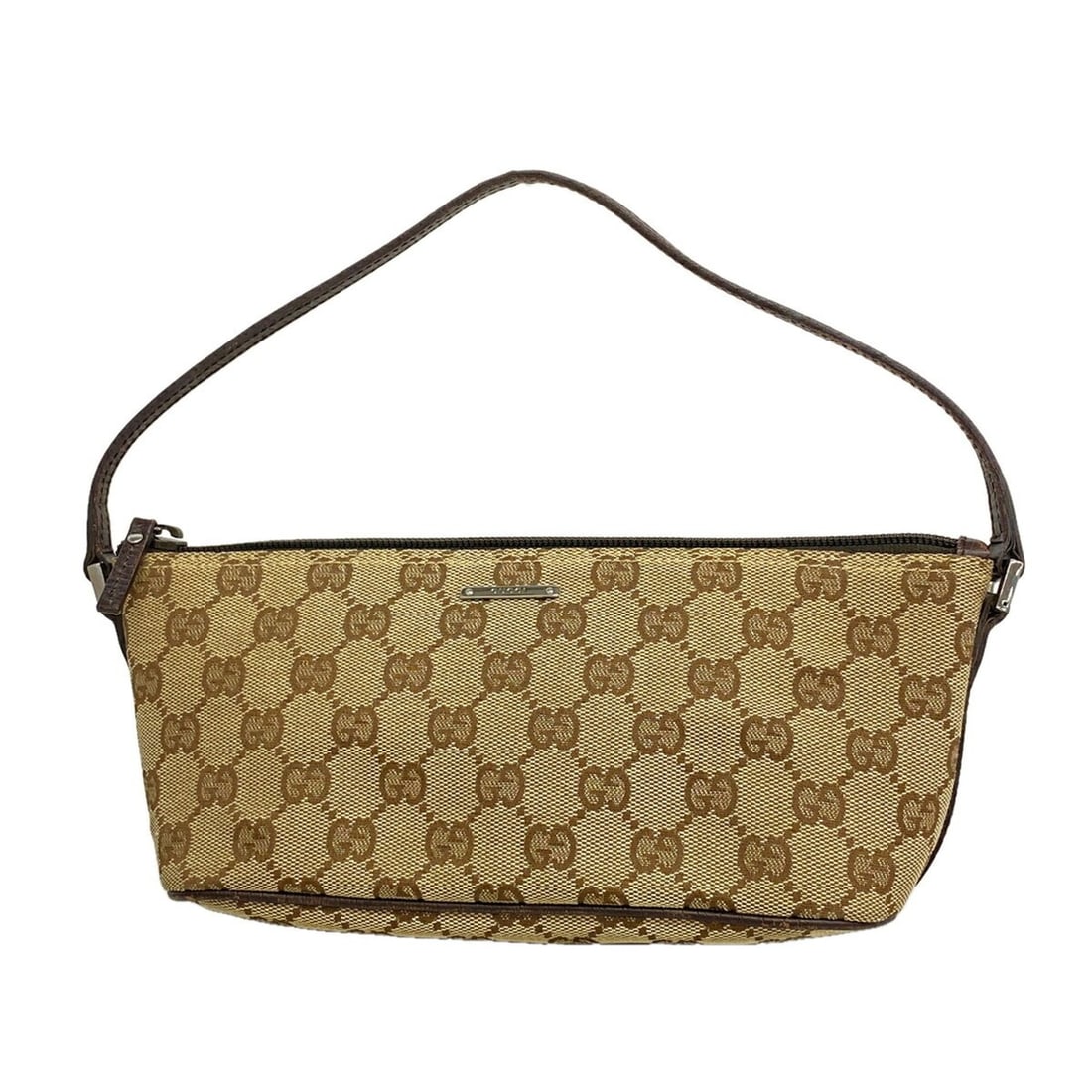 Gucci GG Canvas Handbag 07198 Brown Women's: --- Catalog ---Category: SizeSize (HxWxD): 11cm x 21.5cm x 9cm / 4.33'' x 8.46'' x 3.54''Category: DesignType: HandbagColor: BrownGender: WomenMaterial: Canvas Hardware Color: SilverCategory: GeneralM