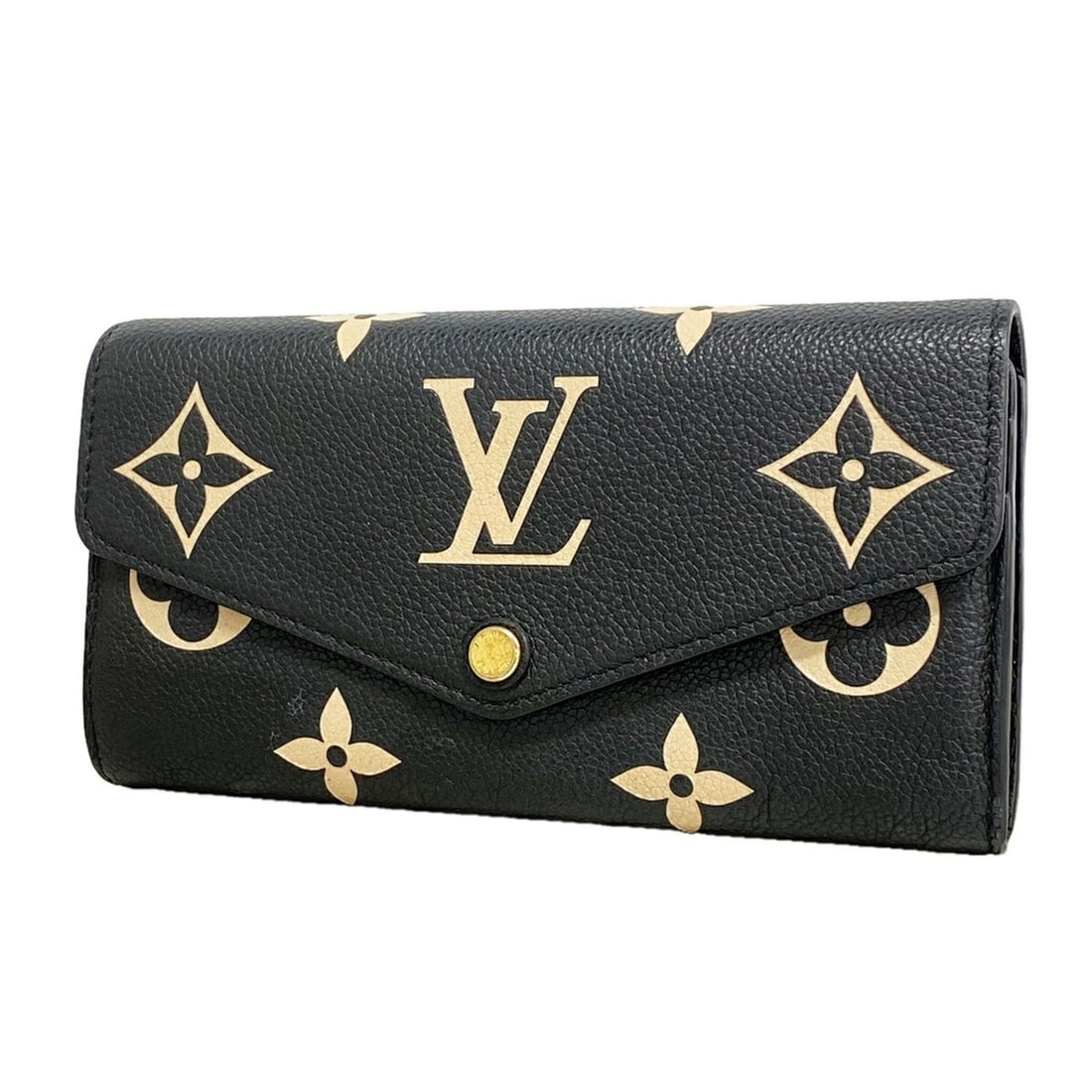 Louis Vuitton Monogram Empreinte Bicolor Portefeuille Sarah Long Wallet M80496 Black Beige Women's: --- Catalog ---Category: SizeSize (HxWxD): 11cm x 19cm x 2.5cm / 4.33'' x 7.48'' x 0.98''Category: DesignType: Long wallet (bi-fold)Color: Beige, BlackGender: WomenCategory: GeneralMPN: M80496Brand: L