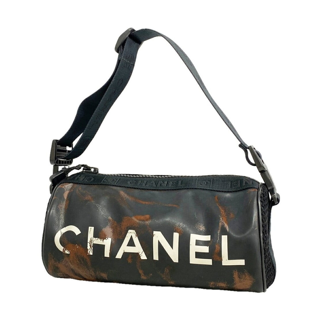 Chanel Sport Rubber Shoulder Bag, Black, Women's (1 of 10)