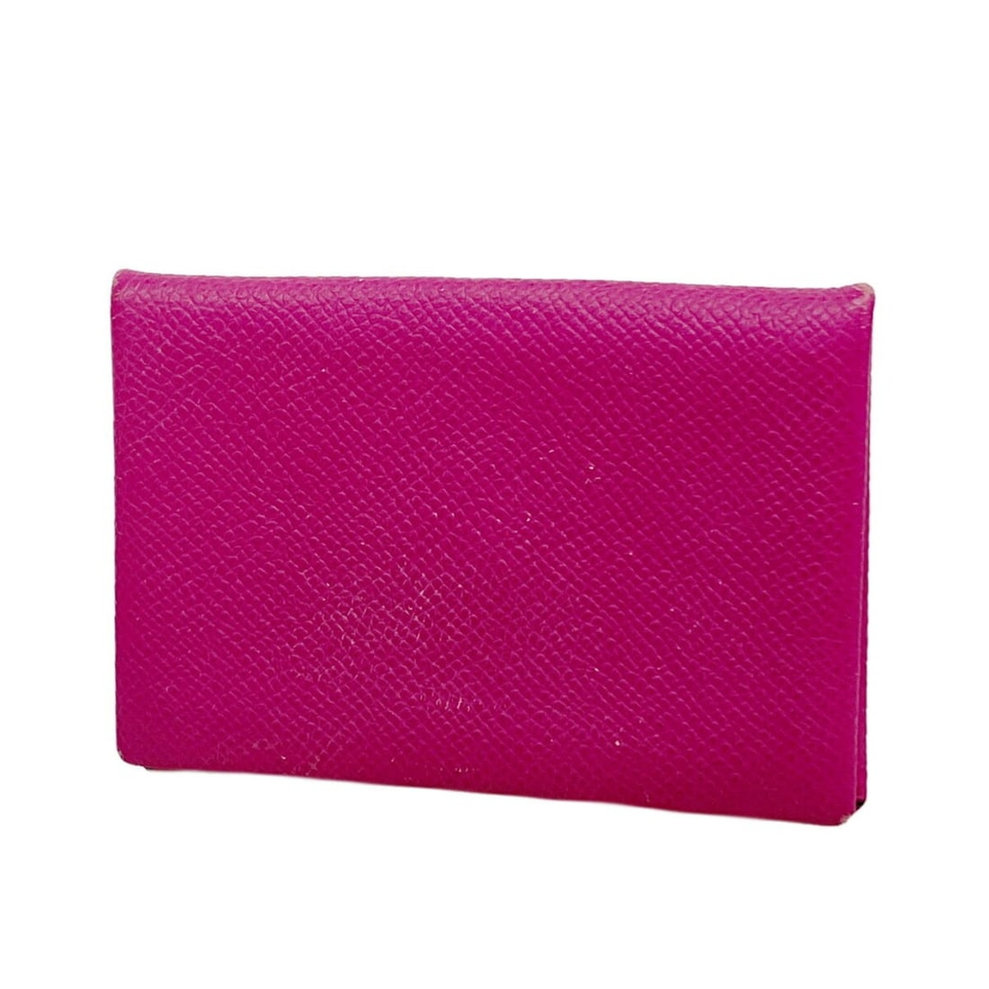 Hermes Calvi business card holder/card case, Veau Epsom leather, rose purple, A stamp, women's.: --- Catalog ---Category: DesignType: Card caseColor: Rose PurpleGender: WomenMaterial: Leather Leather/Fur Type: Epsom leatherCategory: GeneralBrand: HermesCategory: Physical PropertiesSize (HxWxD): 7