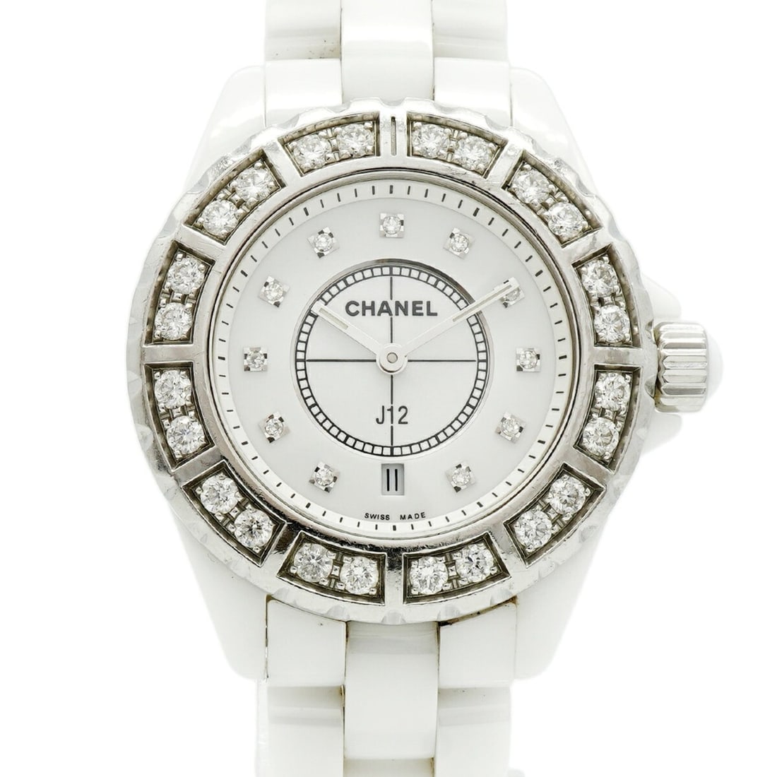 Chanel J12 Diamond H2429 White Dial Women's Watch (1 of 10)