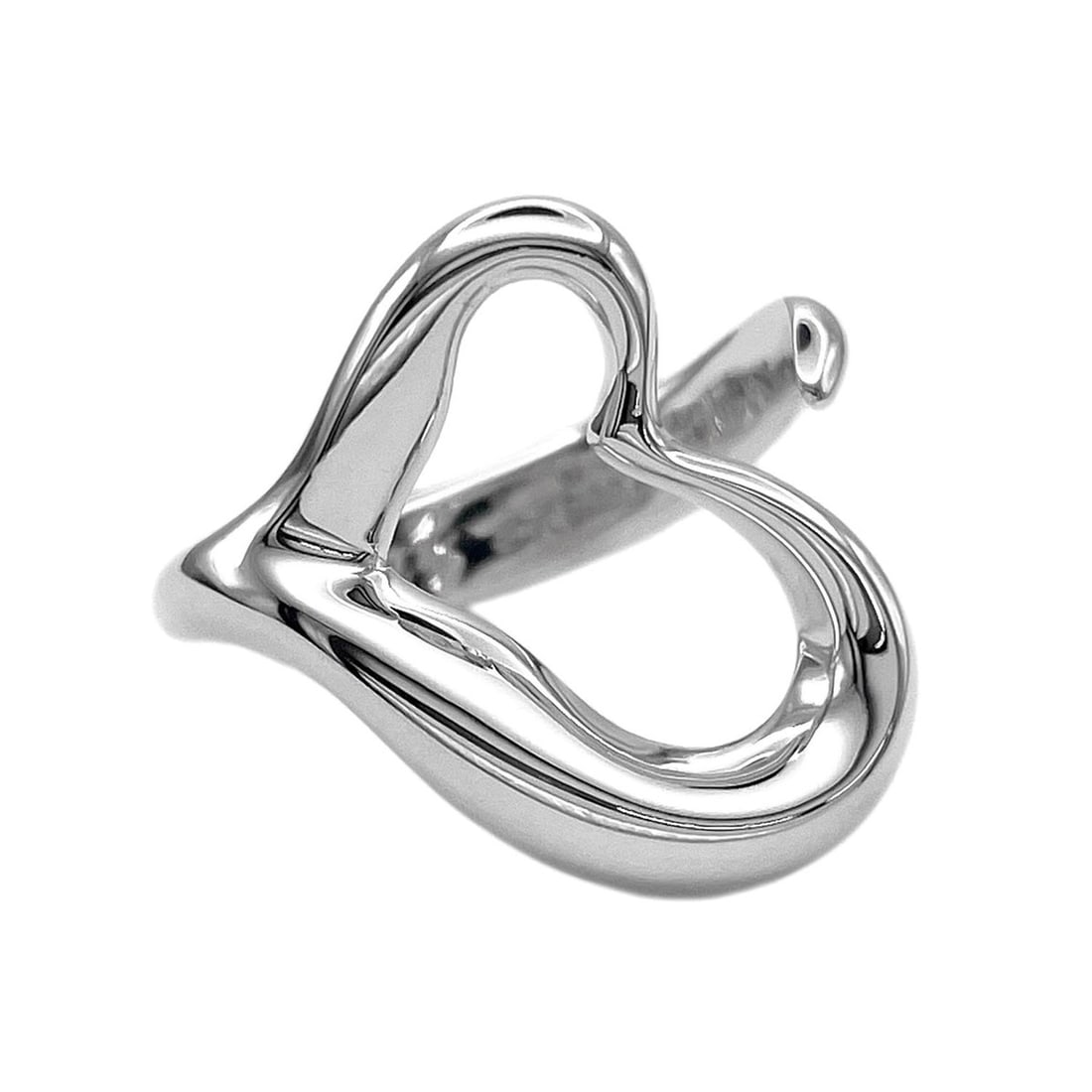 TIFFANY&Co. Open Heart Ring - Elsa Peretti Design SV925 7823 Silver Women's: --- Catalog ---Category: SizeJP Size: 8US Size: 4.5Category: DesignType: Band ringColor: SilverGender: WomenMaterial: Silver 925Category: GeneralBrand: Tiffany--- Item List ---Section: ConditionRankin