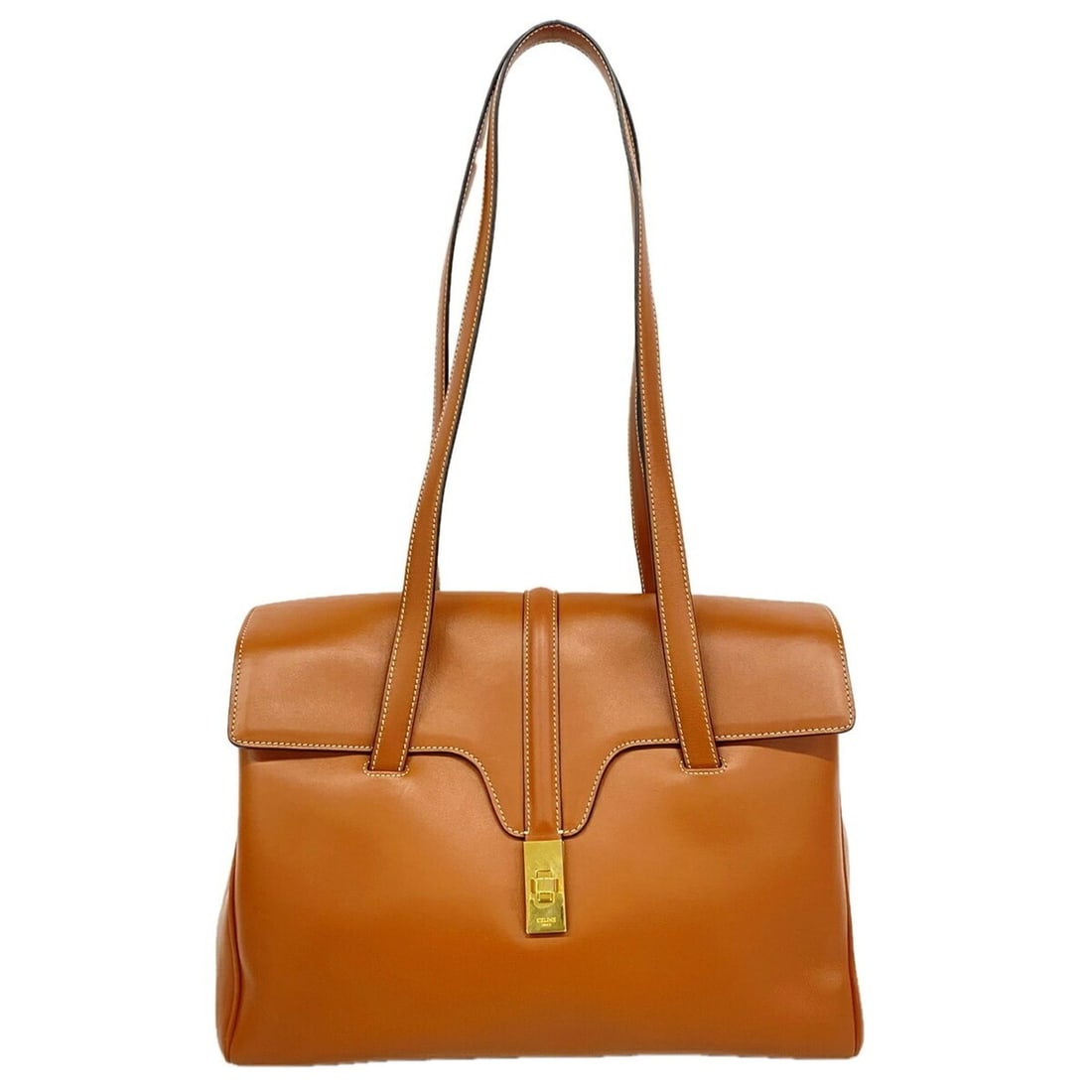 Celine Shoulder Bag, Seize Leather, Brown, Women's: --- Catalog ---Category: SizeSize (HxWxD): 26cm x 33.5cm x 14cm / 10.23'' x 13.18'' x 5.51''Category: DesignType: Shoulder bagColor: BrownGender: WomenMaterial: Leather Hardware Color: GoldCategory: G