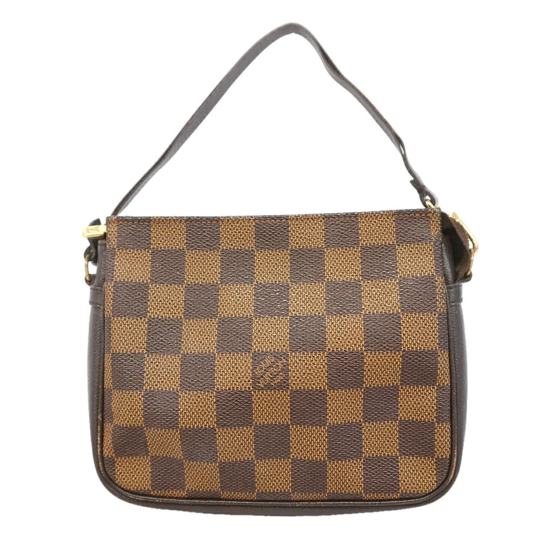 Louis Vuitton Damier Trousse Makeup Bag/Pouch N51982 Ebene (Women's): --- Catalog ---Category: SizeSize (HxWxD): 14cm x 16cm x 5.5cm / 5.51'' x 6.29'' x 2.16''Category: DesignType: PouchColor: EbeneGender: WomenCategory: GeneralMPN: N51982Brand: Louis Vuitton--- Item Li