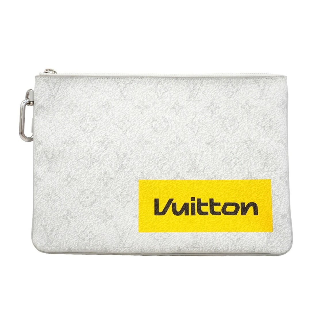 Louis Vuitton Monogram Story Zipped Bag/Pouch GM M68310 Clutch Bag, Gray/Yellow, Men's: --- Catalog ---Category: SizeSize (HxWxD): 20cm x 29cm x 1cm / 7.87'' x 11.41'' x 0.39''Category: DesignType: Clutch bagColor: Gray, YellowGender: MenCategory: GeneralMPN: M68310Brand: Louis Vuitton--