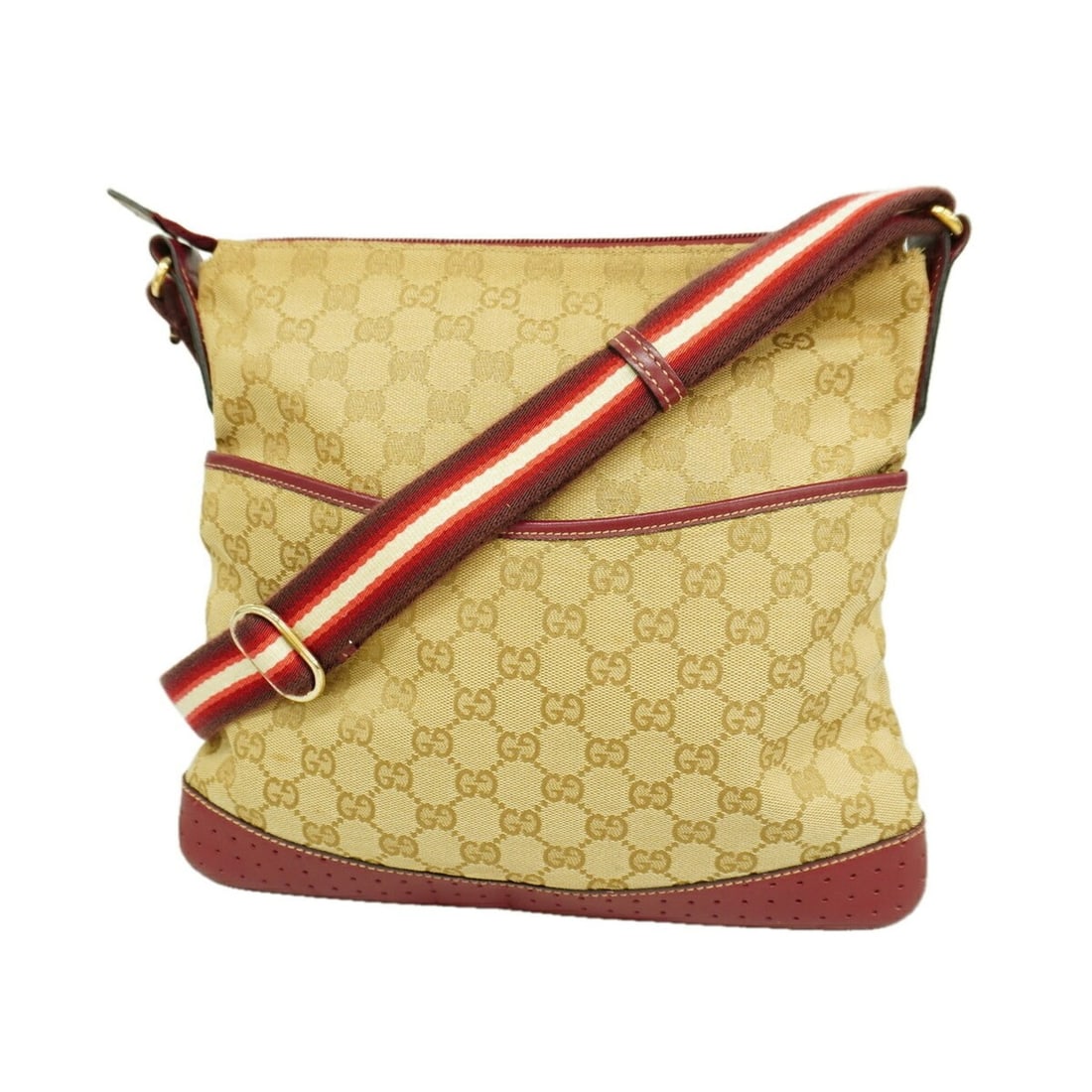 Gucci Shoulder Bag GG Canvas 145857 Beige Bordeaux Women's: --- Catalog ---Category: SizeSize (HxWxD): 28.5cm x 31cm x 1.5cm / 11.22'' x 12.2'' x 0.59''Category: DesignType: Shoulder bagColor: Beige, BordeauxGender: WomenMaterial: Canvas Hardware Color: GoldCa