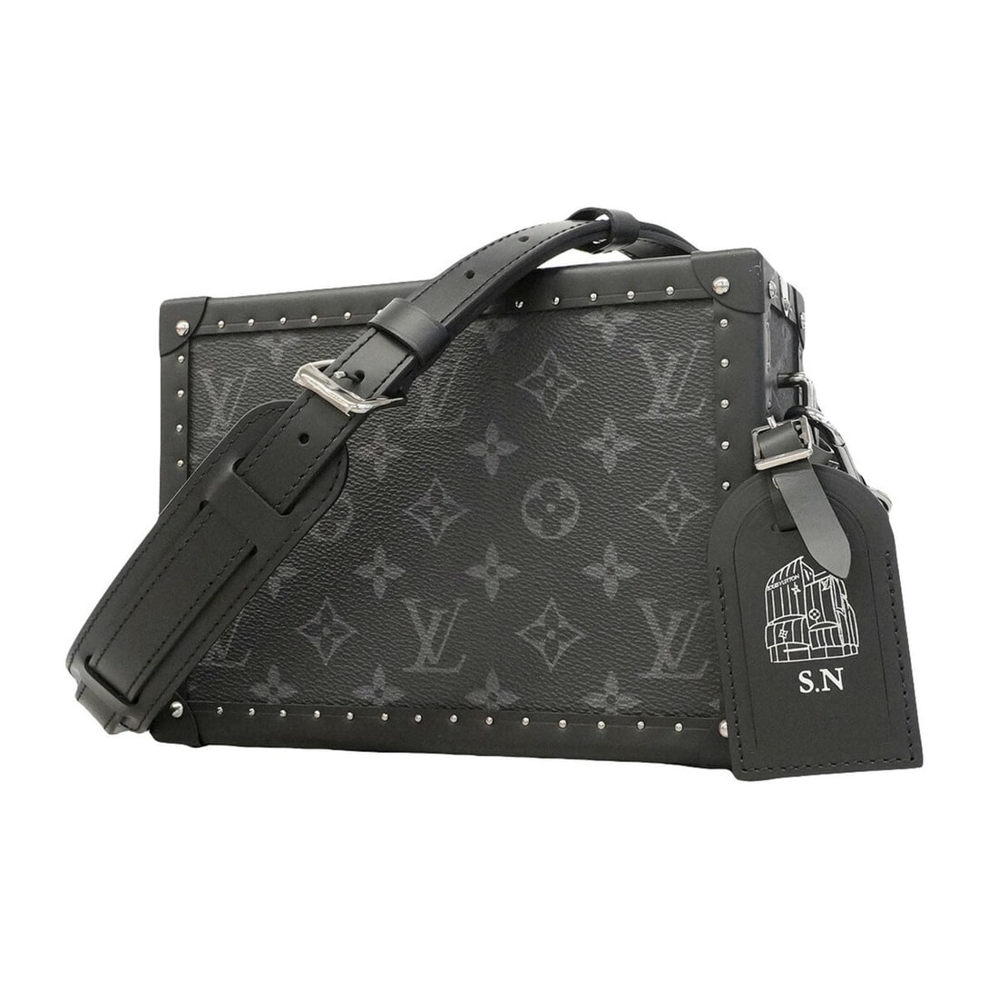 Louis Vuitton Monogram Eclipse Shoulder Bag Clutch Box M20251 Black Men's: --- Catalog ---Category: SizeSize (HxWxD): 16cm x 22cm x 7.5cm / 6.29'' x 8.66'' x 2.95''Category: DesignType: Shoulder bagColor: BlackGender: MenCategory: GeneralMPN: M20251Brand: Louis Vuitton--- It
