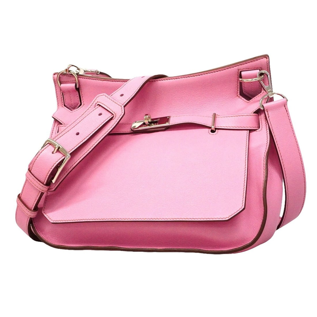 Hermes Jypsiere 28 Shoulder Bag, Swift Leather, Pink, ?M Stamp, Women's: --- Catalog ---Category: SizeSize (HxWxD): 23cm x 28cm x 12cm / 9.05'' x 11.02'' x 4.72''Category: DesignType: Shoulder bagColor: PinkGender: WomenMaterial: Swift leather Hardware Color: SilverCategor