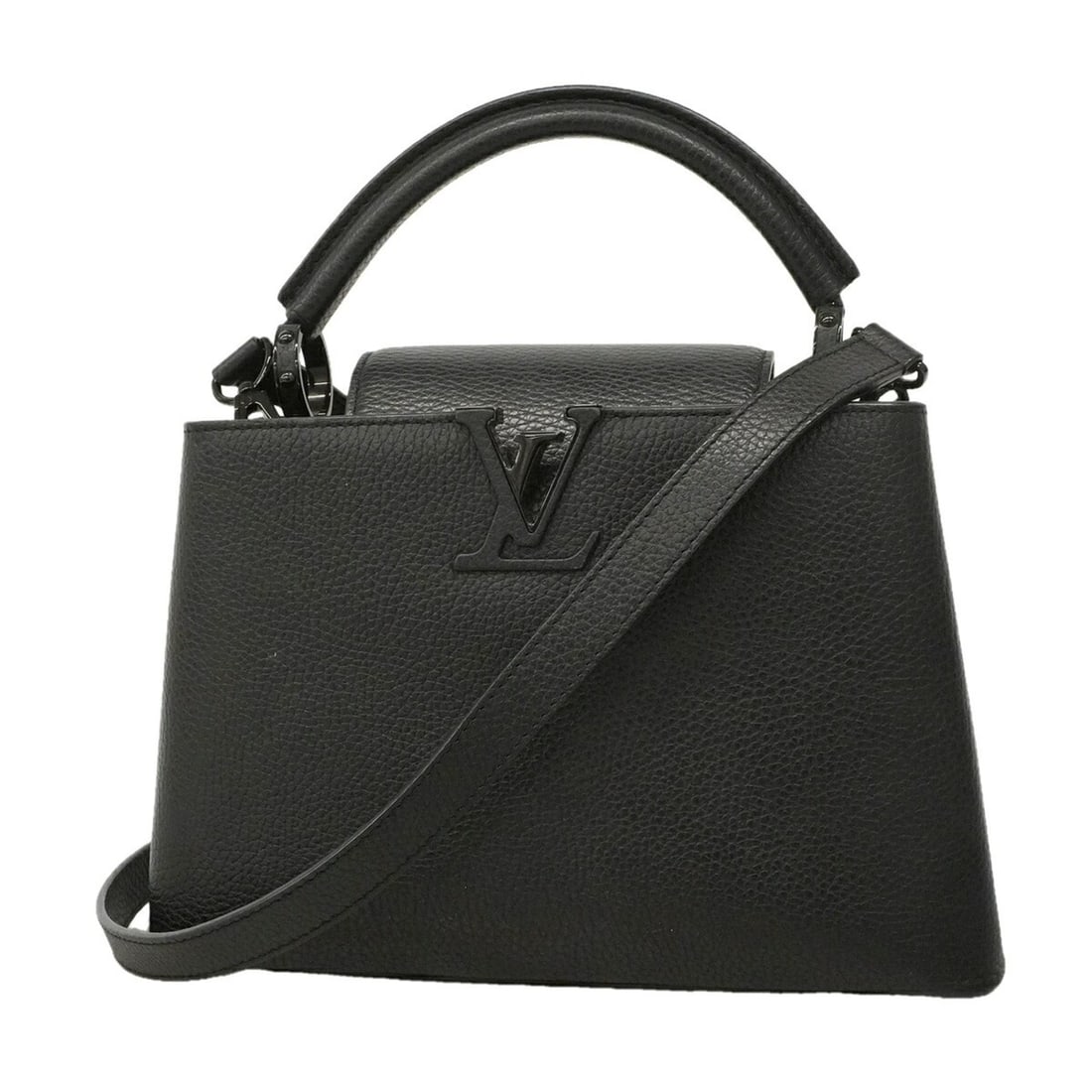 Louis Vuitton Capucines BB handbag, M55855, Noir (black), 2-way bag for women.: --- Catalog ---Category: SizeSize (HxWxD): 21cm x 26.5cm x 9cm / 8.26'' x 10.43'' x 3.54''Category: DesignType: HandbagColor: NoirGender: WomenCategory: GeneralMPN: M55855Brand: Louis Vuitton--- Item 