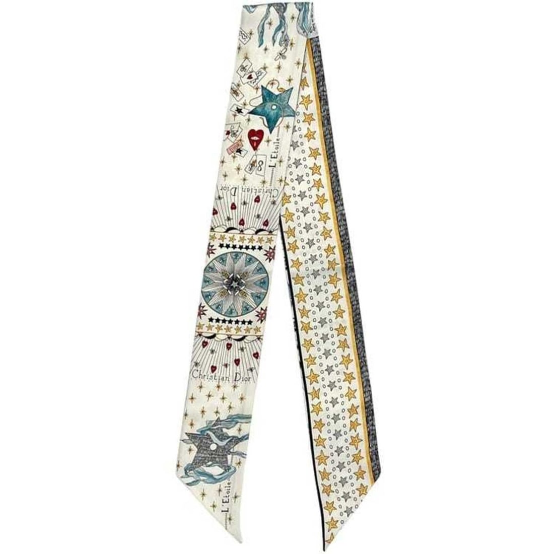 Christian Dior Scarf, Muffler, Ribbon Mitzah Millefiori, 7007088 15MIF 106I611, Dior, 100% Silk,: --- Catalog ---Category: SizeSize (LxW): 1m x 6cm / 39.37'' x 2.36''Category: DesignType: ScarfColor: Multi-color, WhiteGender: WomenMaterial: Silk Category: GeneralBrand: Christian DiorCountry of Ori