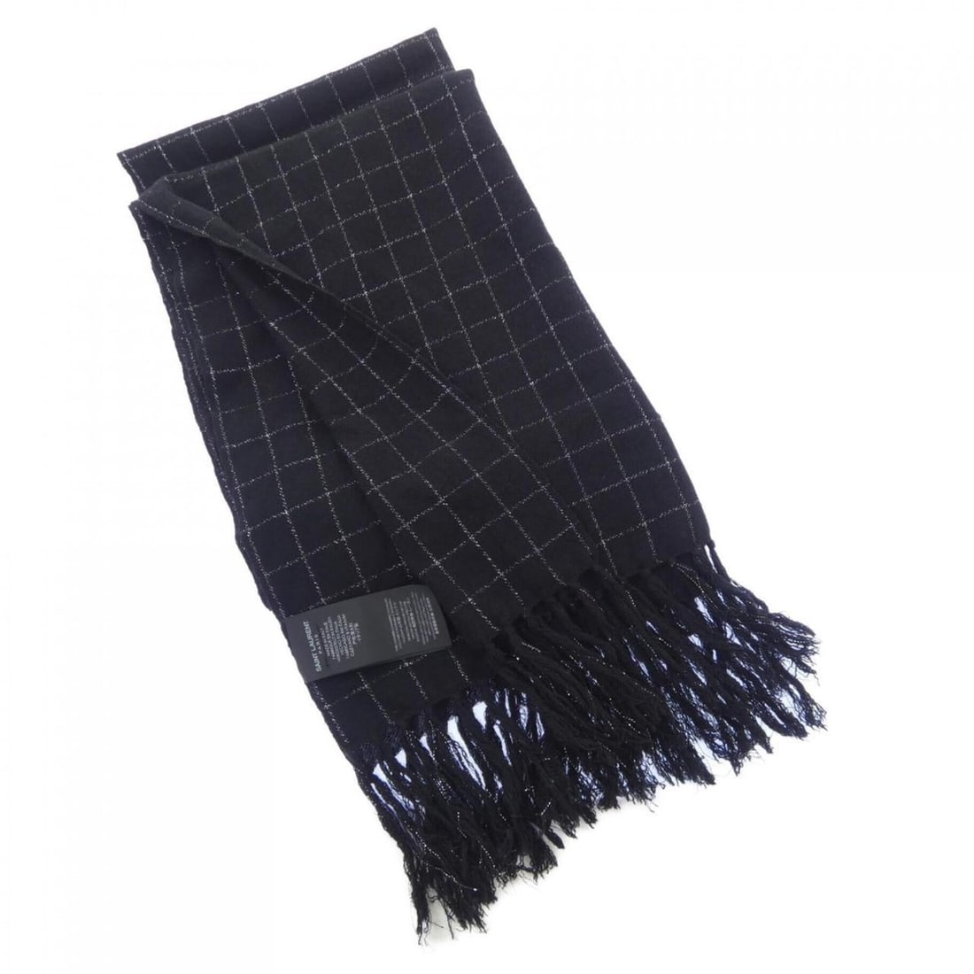 Saint Laurent 628385 Scarf/Stole: --- Catalog ---Category: SizeSize (LxW): 2.45m x 50.5cm / 96.45'' x 19.88''Category: DesignType: StoleColor: BlackGender: MenMaterial: Cashmere Category: GeneralBrand: Saint Laurent--- Item List