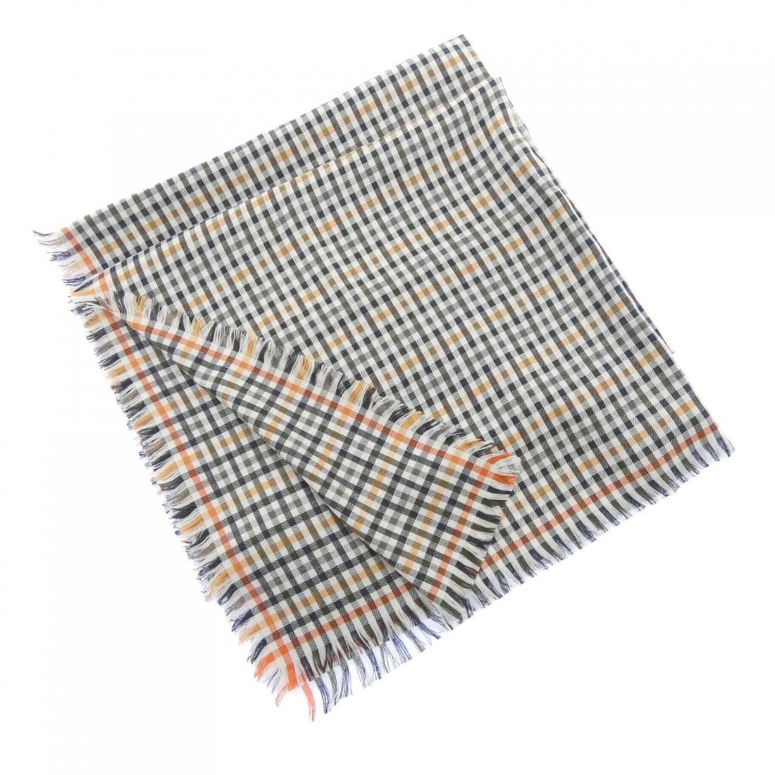 Hermes HERMES H393835T H Ecosé Scarf/Stole: --- Catalog ---Category: SizeSize (LxW): 71cm x 1.83m / 27.95'' x 72.04''Category: DesignType: StoleColor: Khaki, Orange, WhiteGender: MenMaterial: Silk , Cashmere Category: GeneralBrand: