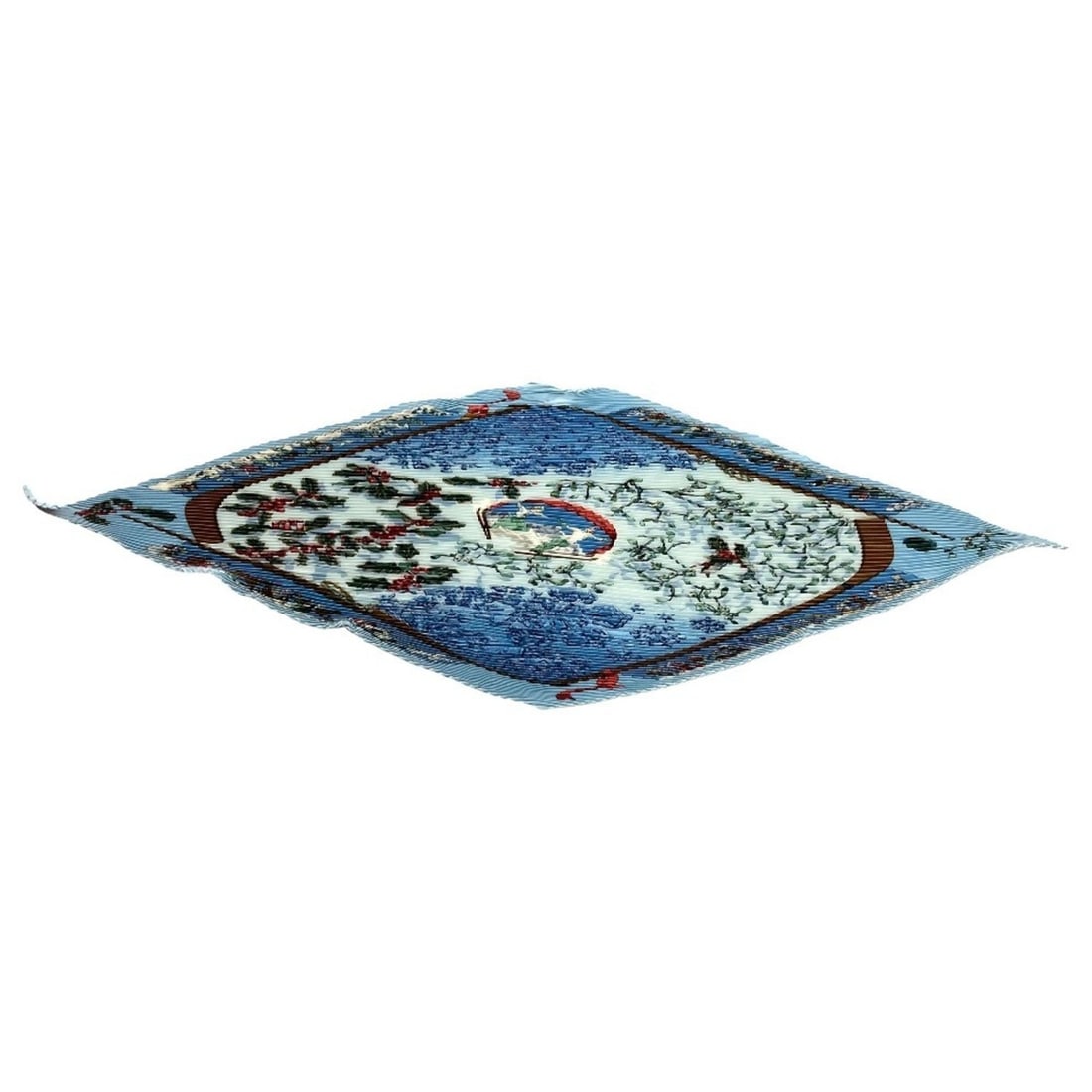 HERMES Pleated Carre 90 Neige d'Antan (Snow of Last Year) Scarf/Muffler, Blue, Women's: --- Catalog ---Category: SizeSize (LxW): 1.3m x 1.22m / 51.18'' x 48.03''Category: DesignType: ScarfColor: BlueGender: WomenCategory: GeneralBrand: Hermes--- Item List ---Section: ConditionRanking: