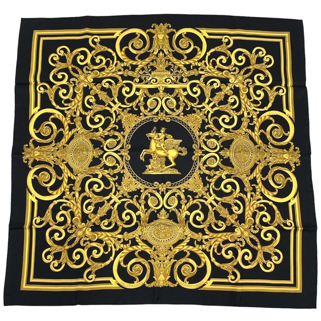 Hermes Carre 90 Les Tuileries Scarf/Muffler, Garden design, Silk, Black, Women's: --- Catalog ---Category: SizeSize (LxW): 88.5cm x 88cm / 34.84'' x 34.64''Category: DesignType: ScarfColor: BlackGender: WomenMaterial: Silk Category: GeneralBrand: Hermes--- Item List ---Section: Con