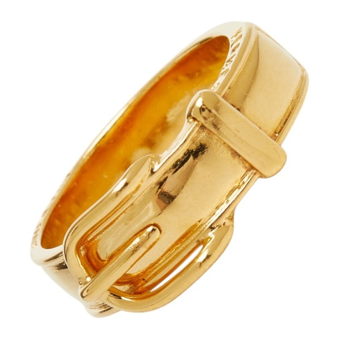 Hermes Belt Motif Scarf Ring, Gold Plated, Women's: --- Catalog ---Category: DesignType: Scarf ringColor: GoldGender: WomenCategory: GeneralBrand: Hermes--- Item List ---Section: ConditionRanking: Rank AB Used - Traces of usage, scratches / dirt can be