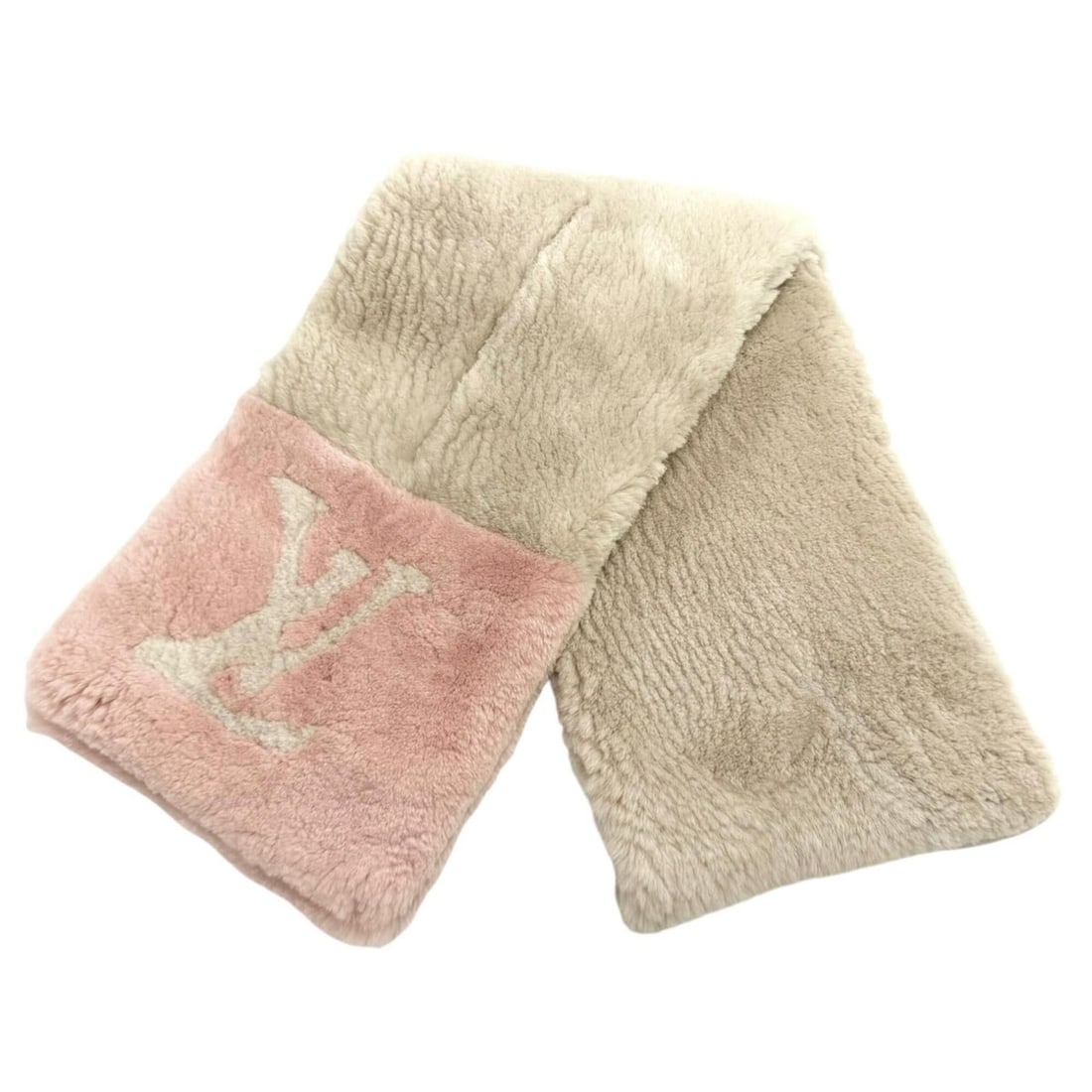 LOUIS VUITTON M70873 Echarpe LV In the City, 100% Silk Lining, Beaver Fur, Logo Tippet Stole/Scarf,: --- Catalog ---Category: SizeSize (LxW): 1.11m x 14.5cm / 43.7'' x 5.7''Category: DesignType: TippetColor: Beige, PinkGender: WomenMaterial: Silk Category: GeneralMPN: M70873Brand: Louis VuittonCountr