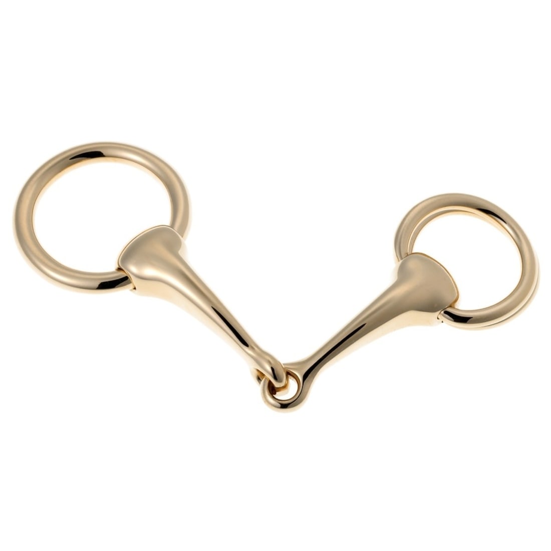 Hermes scarf ring, Twilly style, metal, permabrass (gold): --- Catalog ---Category: DesignType: Scarf ringColor: GoldGender: WomenCategory: GeneralBrand: HermesCountry of Origin: ItalyCategory: Physical PropertiesSize (HxWxD): 3cm x 10.5cm / 1.18'' x 4.13''--