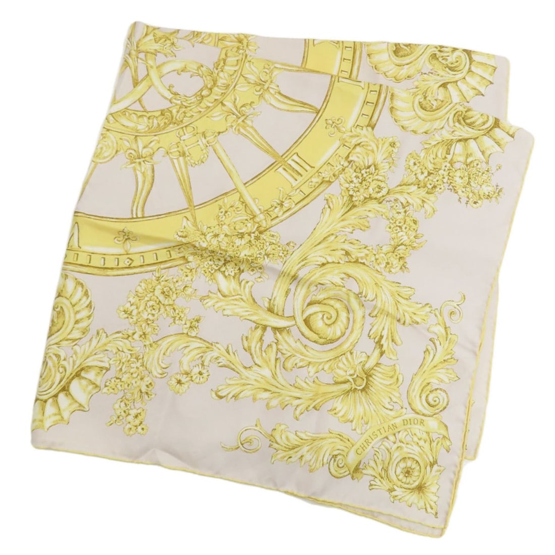 Christian Dior Versailles Palace 400th Anniversary Limited Edition Scarf/Muffler, Silk, Women's: --- Catalog ---Category: SizeSize (LxW): 90cm x 90cm / 35.43'' x 35.43''Category: DesignType: ScarfColor: YellowGender: WomenMaterial: Silk Category: GeneralBrand: Christian Dior--- Item List ---Secti
