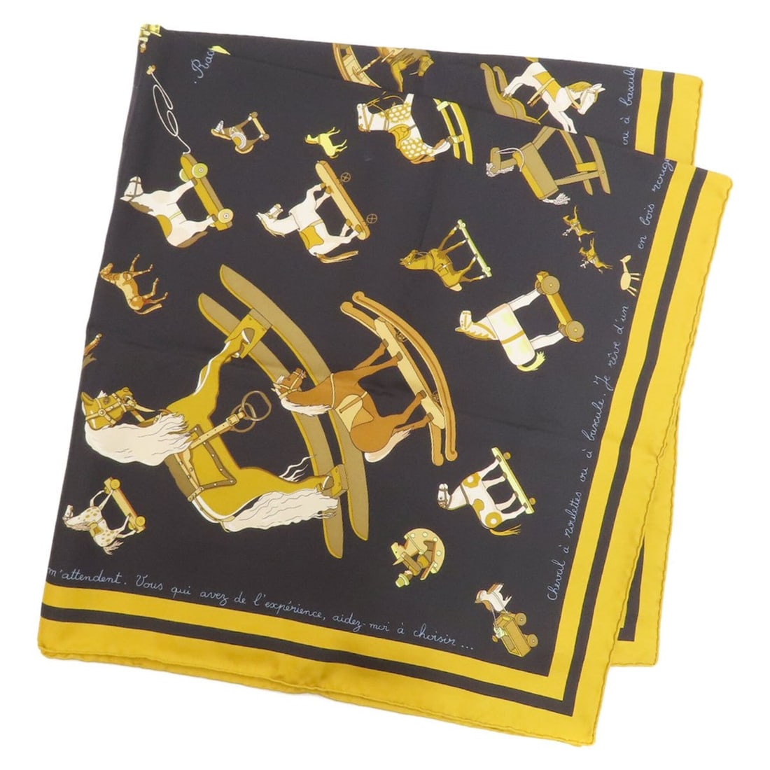 Hermes Carre 90 Scarf, Muffler, Silk, Women's, HERMES: --- Catalog ---Category: SizeSize (LxW): 90cm x 89cm / 35.43'' x 35.03''Category: DesignType: ScarfColor: BlackGender: WomenMaterial: Silk Category: GeneralBrand: Hermes--- Item List ---Section: Condi