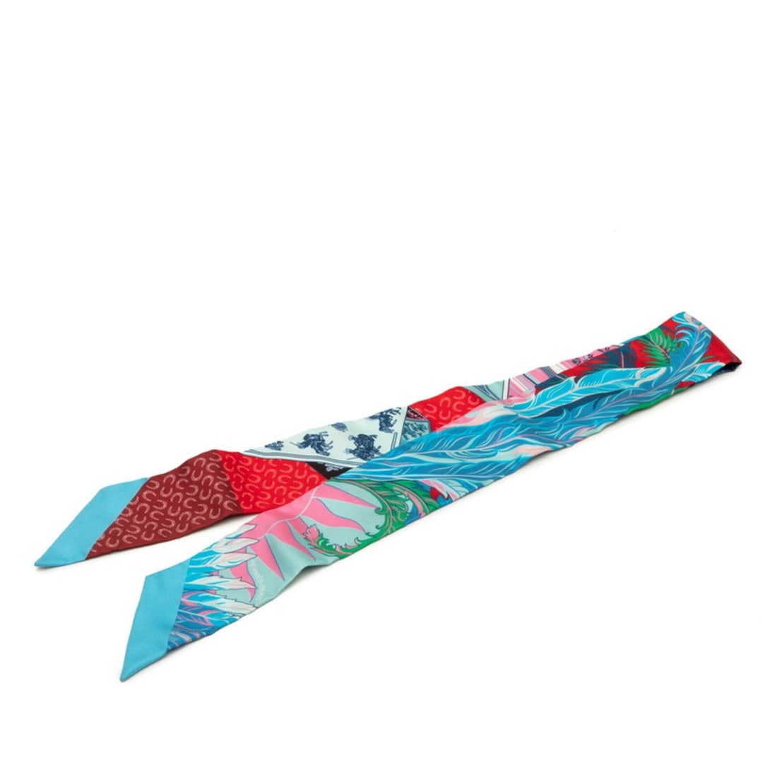Hermes Twilly Cheval Phoenix Horse and Scarf Muffler Multicolor Silk Women's HERMES: --- Catalog ---Category: SizeSize (LxW): 5cm x 85.5cm / 1.96'' x 33.66''Category: DesignType: ScarfColor: Multi-colorGender: WomenMaterial: Silk Category: GeneralBrand: Hermes--- Item List ---Section: