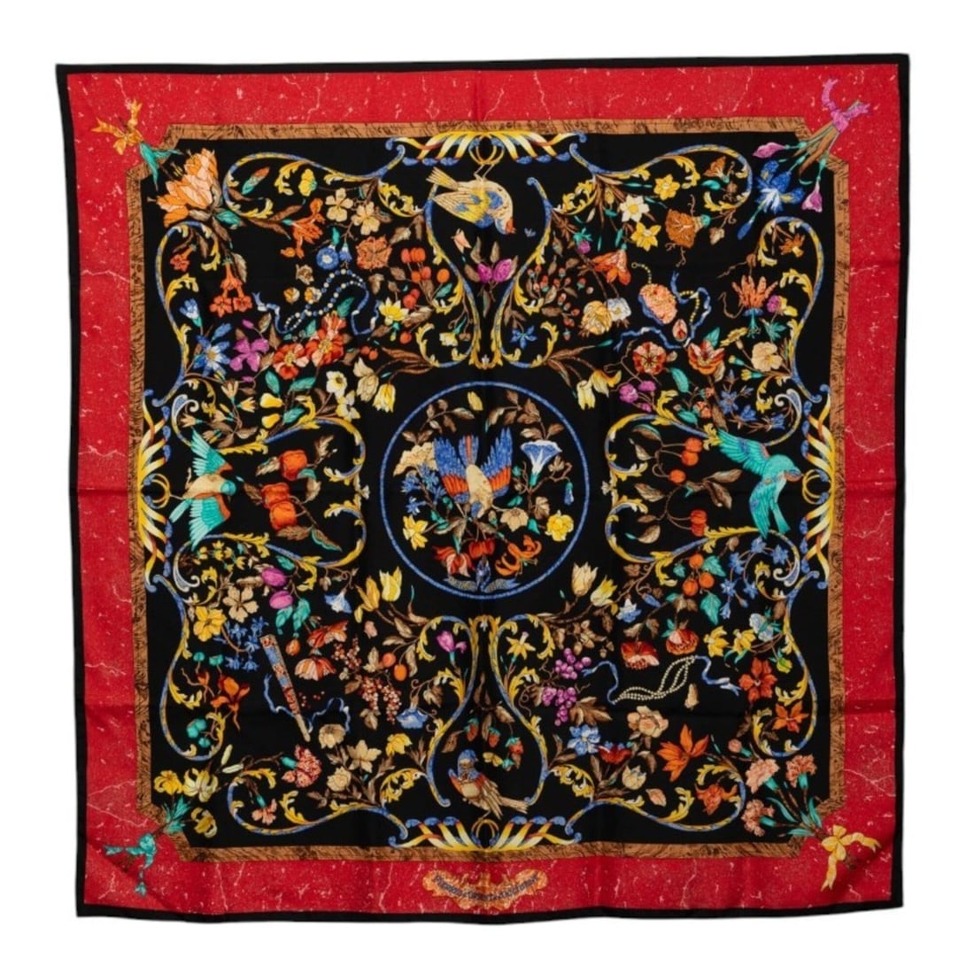 Hermes Carre 90 PIERRES d' ORIENT et OCCIDENT (Oriental Stones and Western Stonework) Scarf/Muffler,: --- Catalog ---Category: SizeSize (LxW): 89cm x 88cm / 35.03'' x 34.64''Category: DesignType: ScarfColor: Black, Multi-colorGender: WomenMaterial: Silk Category: GeneralBrand: Hermes--- Item List ---S