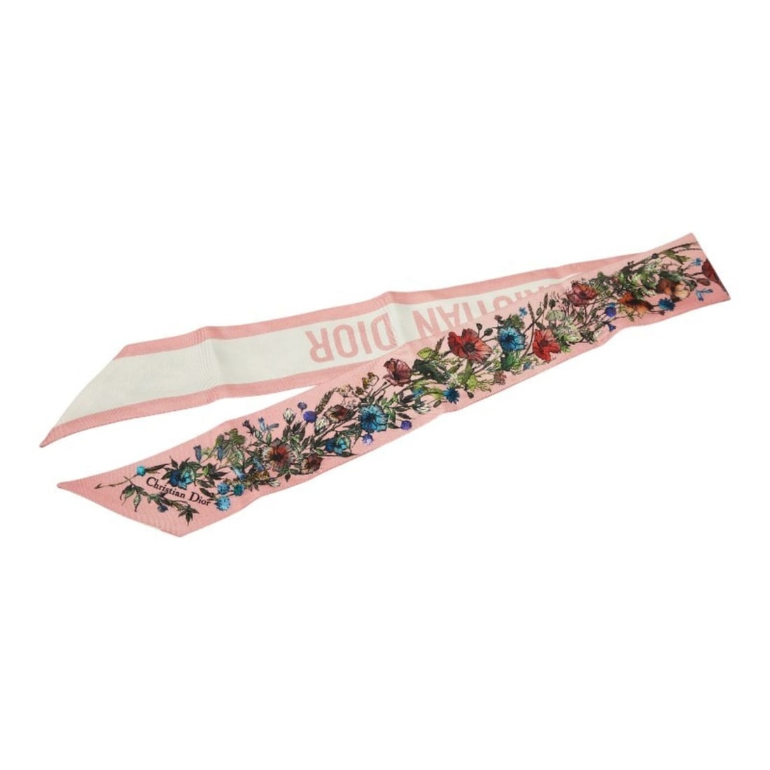 Christian Dior Dior Mitzah Flower Print Scarf/Muffler 69647 Pink Multicolor Silk Women's: --- Catalog ---Category: SizeSize (LxW): 1m x 6.2cm / 39.37'' x 2.44''Category: DesignType: ScarfColor: Multi-color, PinkGender: WomenMaterial: Silk Category: GeneralMPN: 69647Brand: Christian Dior---