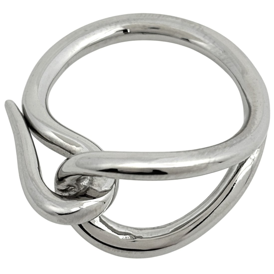 Hermes Jumbo Scarf Ring, Metal, Silver, Women's Holder: --- Catalog ---Category: DesignType: Scarf ringColor: SilverGender: WomenMaterial: Metal Category: GeneralBrand: Hermes--- Item List ---Section: ConditionRanking: Rank B Used - Traces of usage, damage