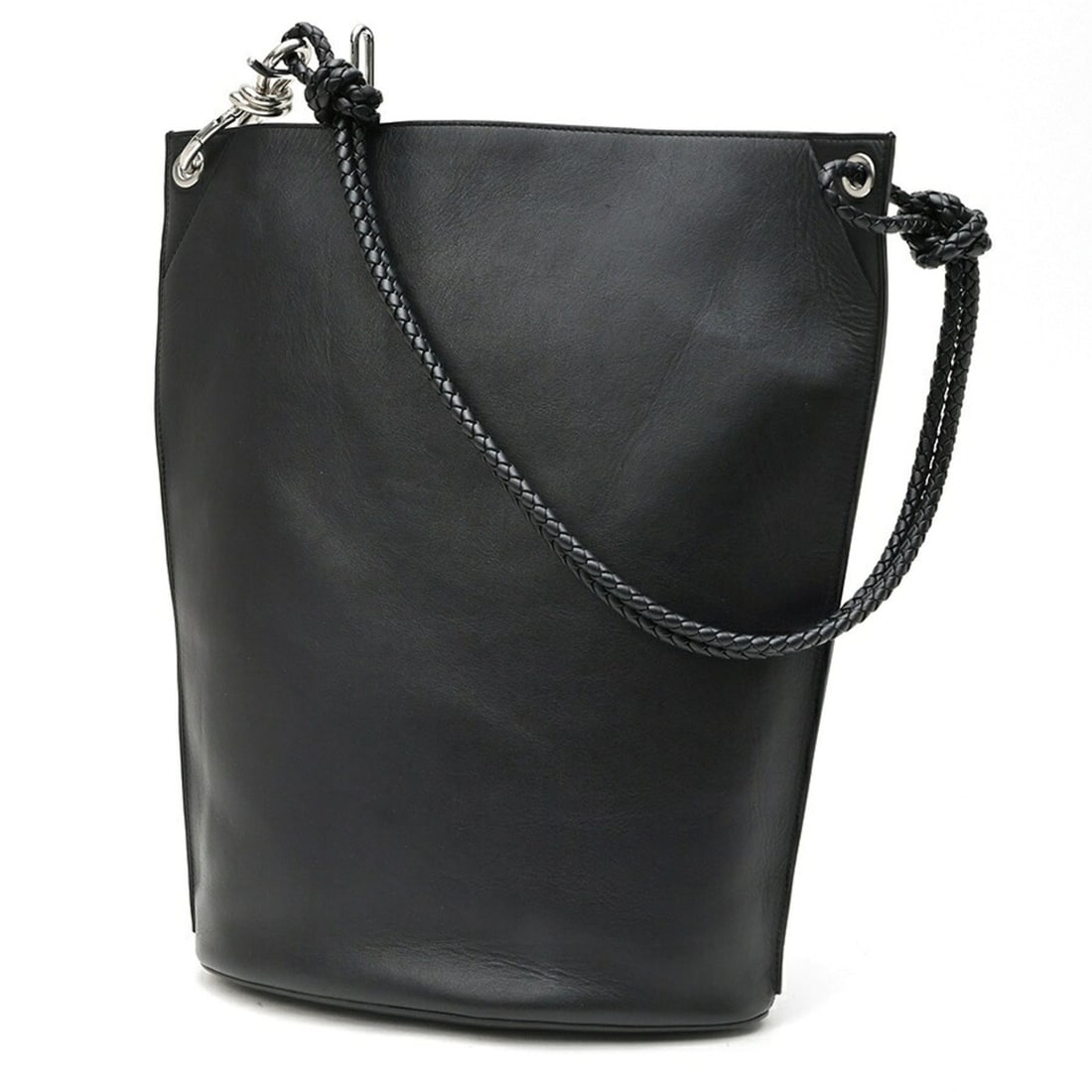 Bottega Veneta Diam Knot Bucket Bag Shoulder 730676 Leather Black (1 of 11)