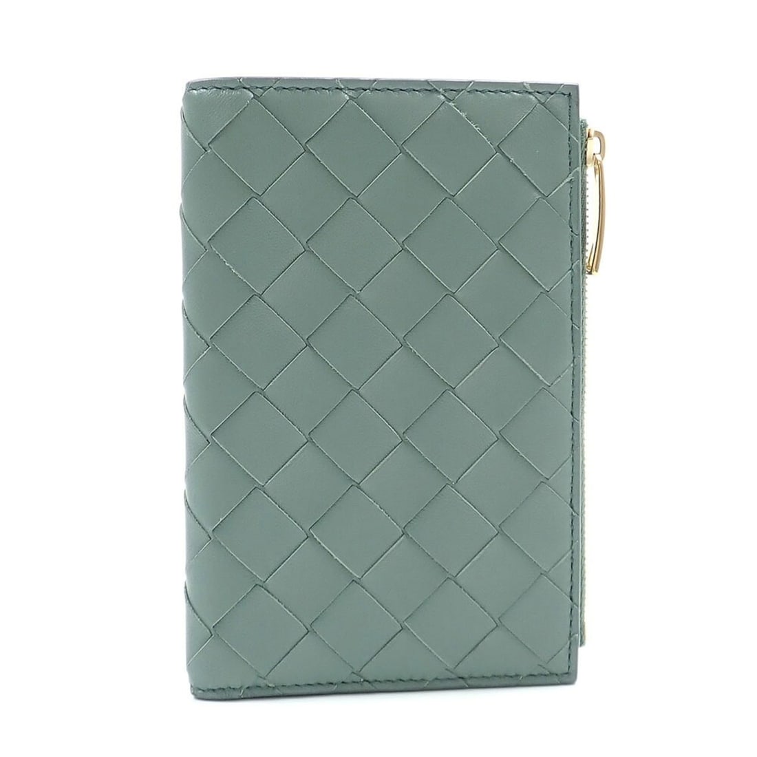 Bottega Veneta bi-fold wallet for women, green leather, item number 749940.: --- Catalog ---Category: SizeSize (HxWxD): 10cm x 14.5cm x 1.5cm / 3.93'' x 5.7'' x 0.59''Category: DesignType: Wallet (bi-fold)Color: GreenGender: WomenMaterial: Leather Category: GeneralMPN: 749940B